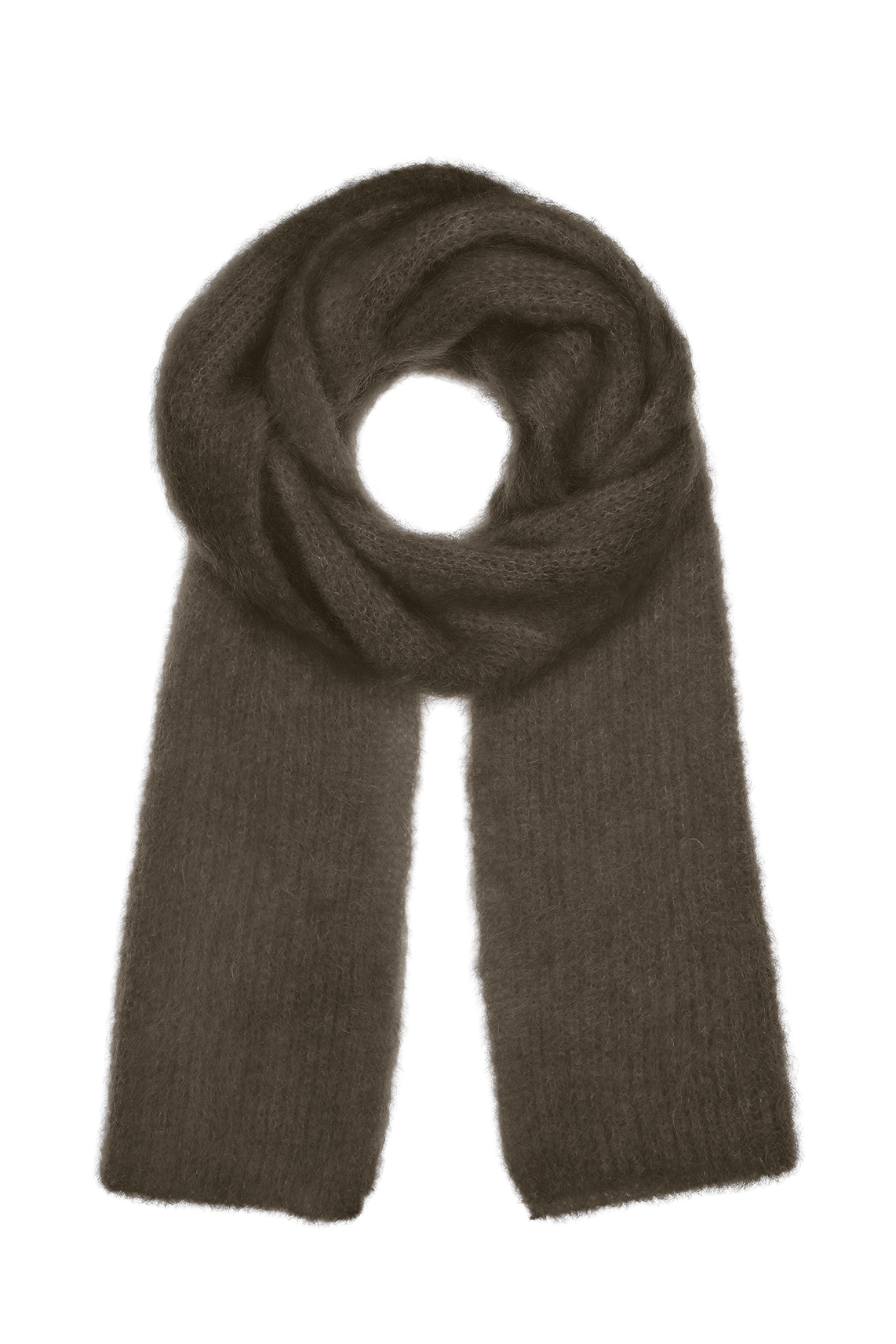 Lisa Mohair Scarf Dark Taupe