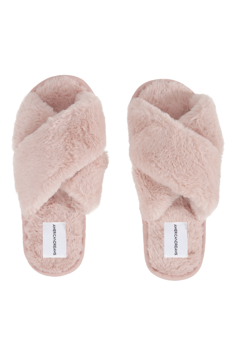 Lou Faux Fur Slippers Light Pink