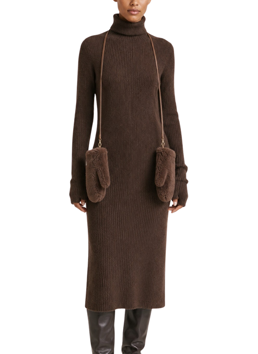 Louis Wool Gloves Chocolate Brown image
