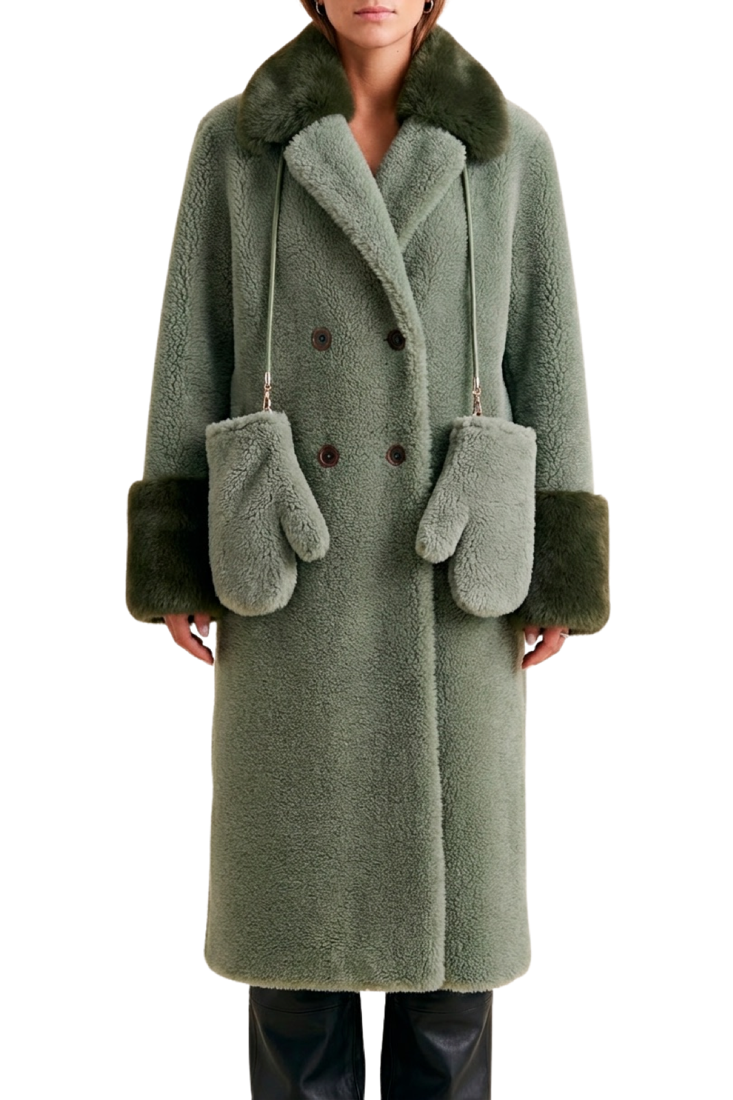 Louis Wool Gloves Dusty Green