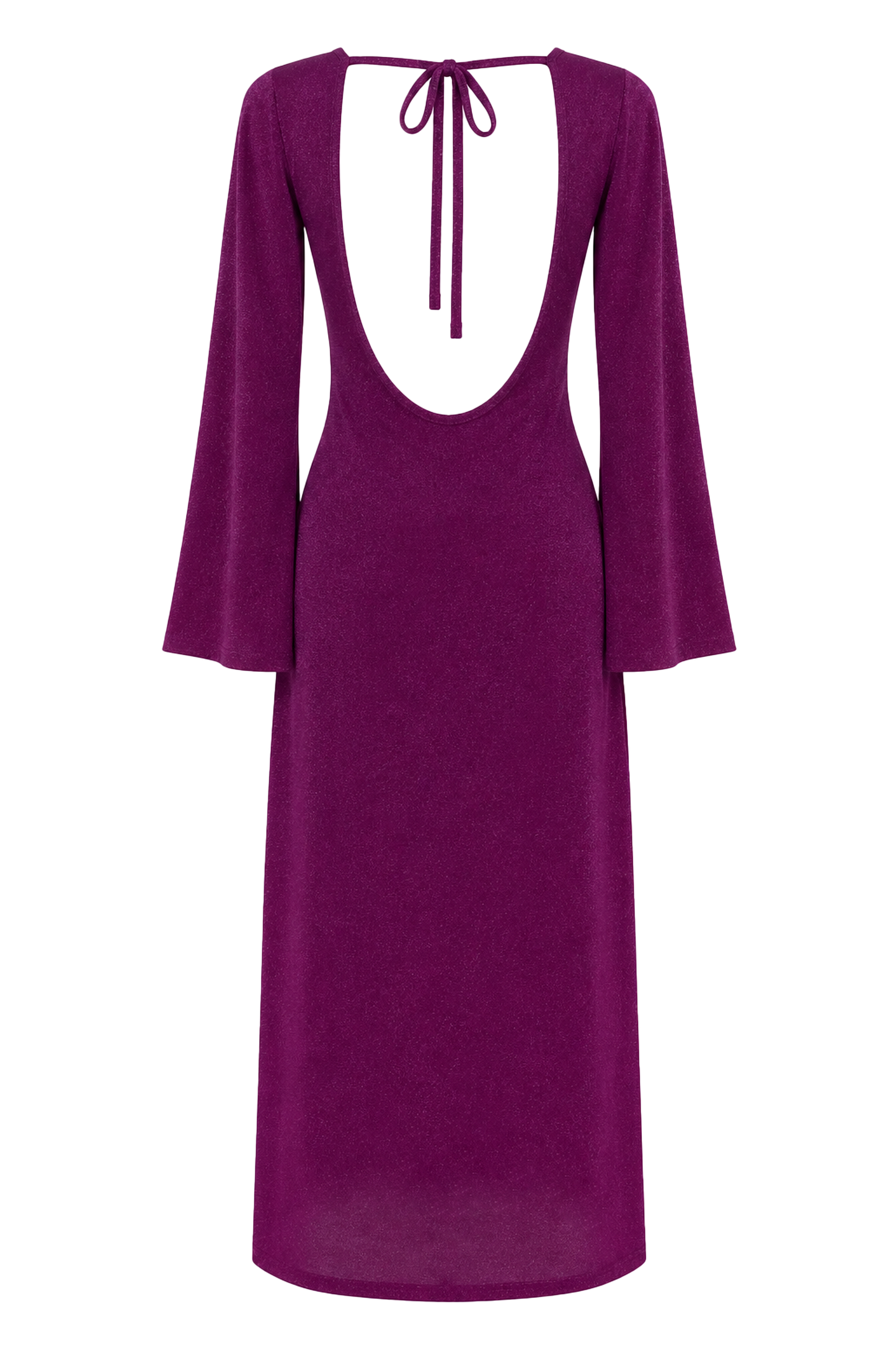 Lucy Shimmer Long Dress Aubergine