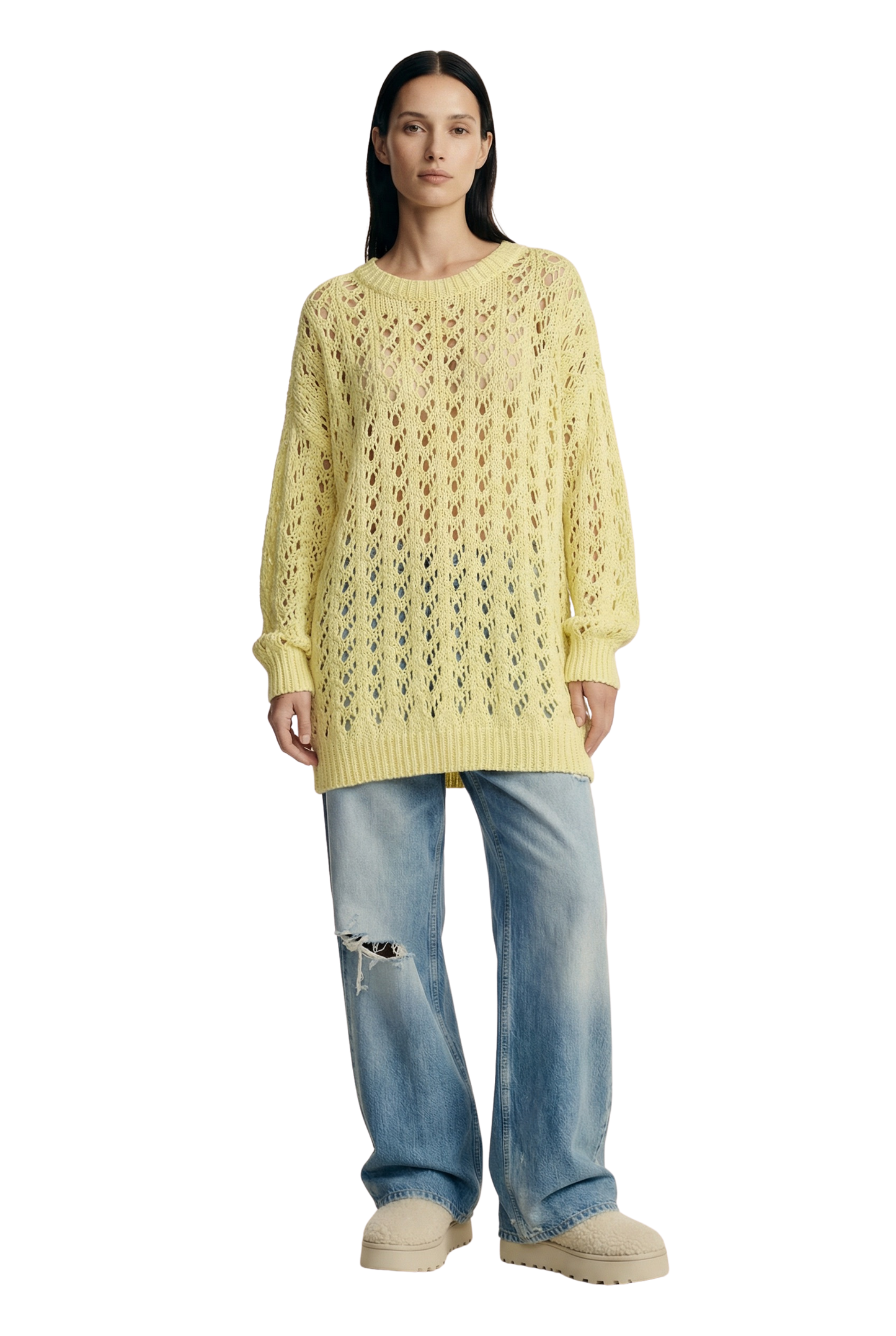 Luna Cotton Pullover Light Yellow