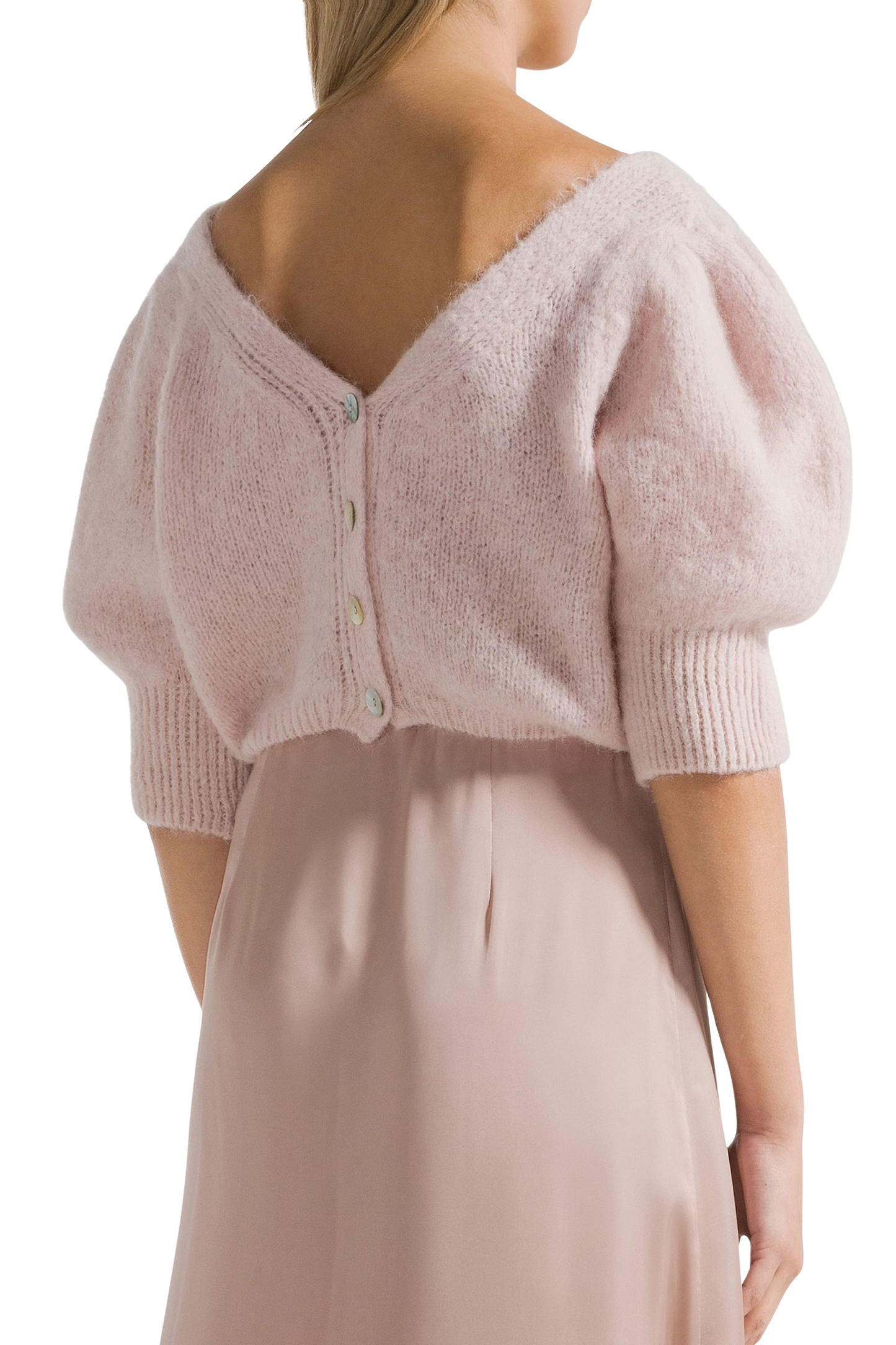 Manda Alpaca Cardigan Light Pink