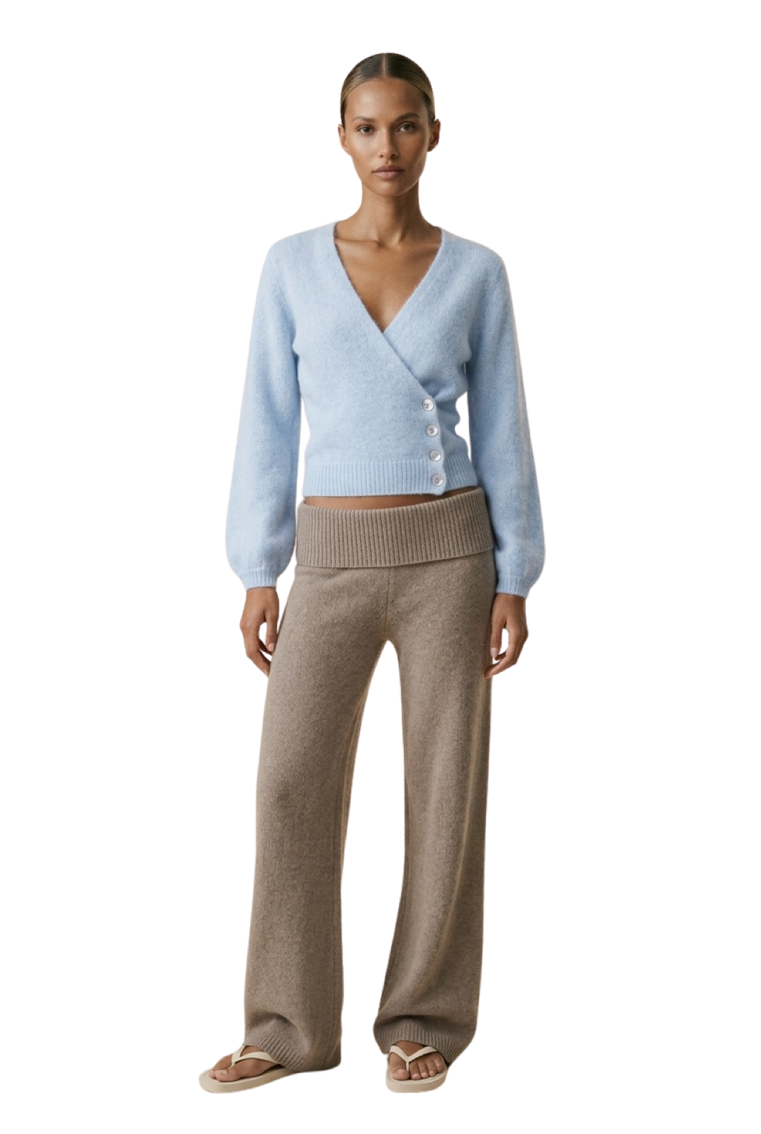 Mariya Wrap Cardigan Light Blue