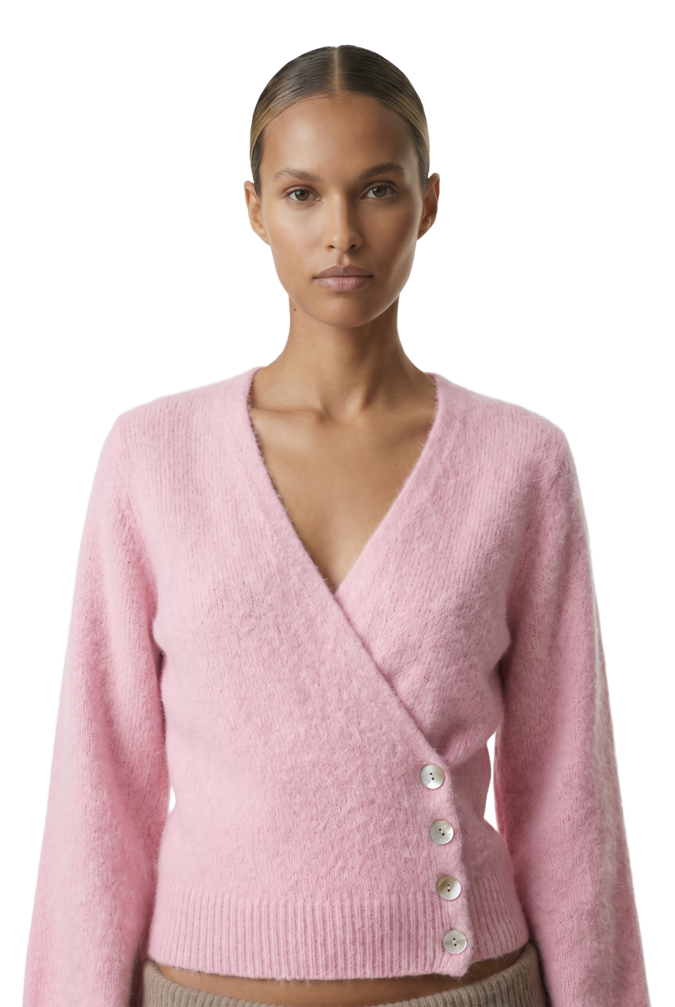 Mariya Wrap Cardigan Soft Berry