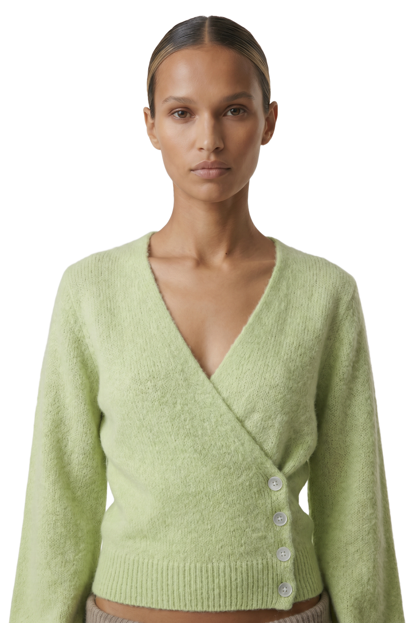 Mariya Wrap Cardigan Tea Green