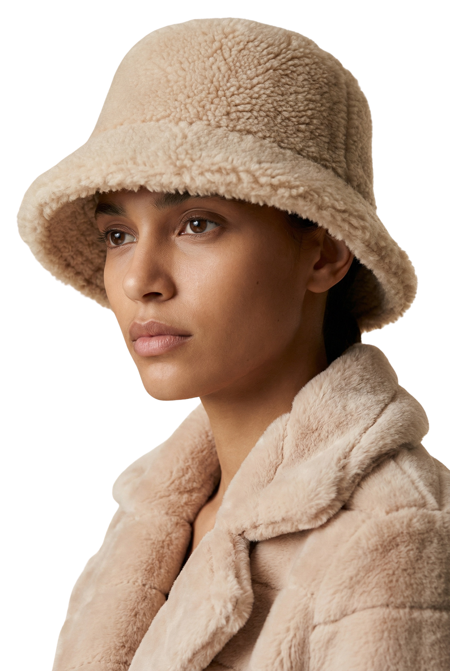 Maya Wool Bucket Hat Beige