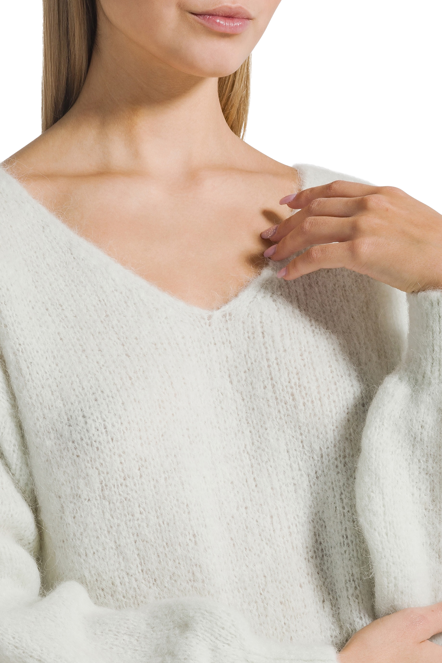 Milana LS Alpaca Pullover Frosted Green