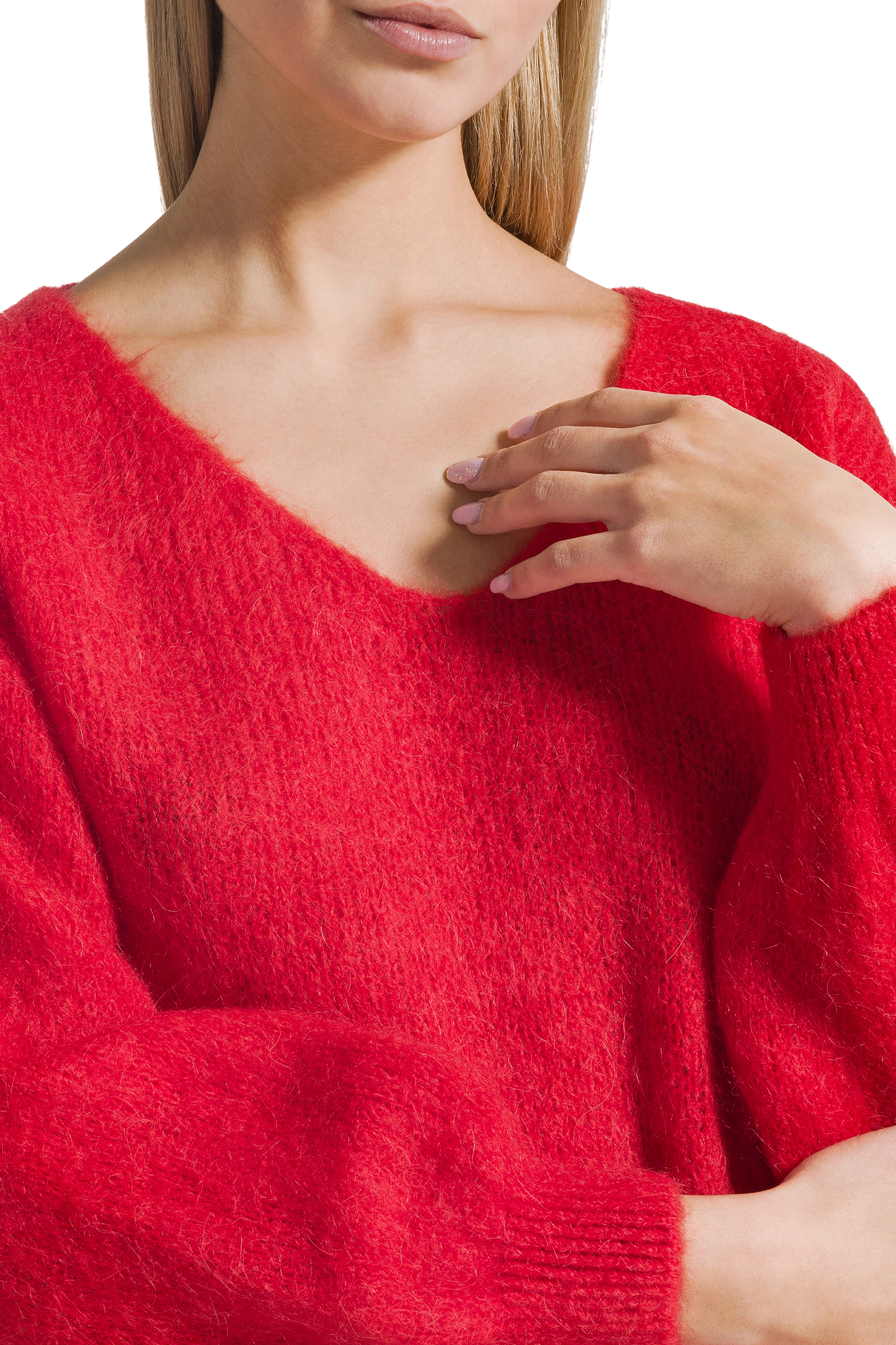 Milana LS Alpaca Pullover Lipstick Red