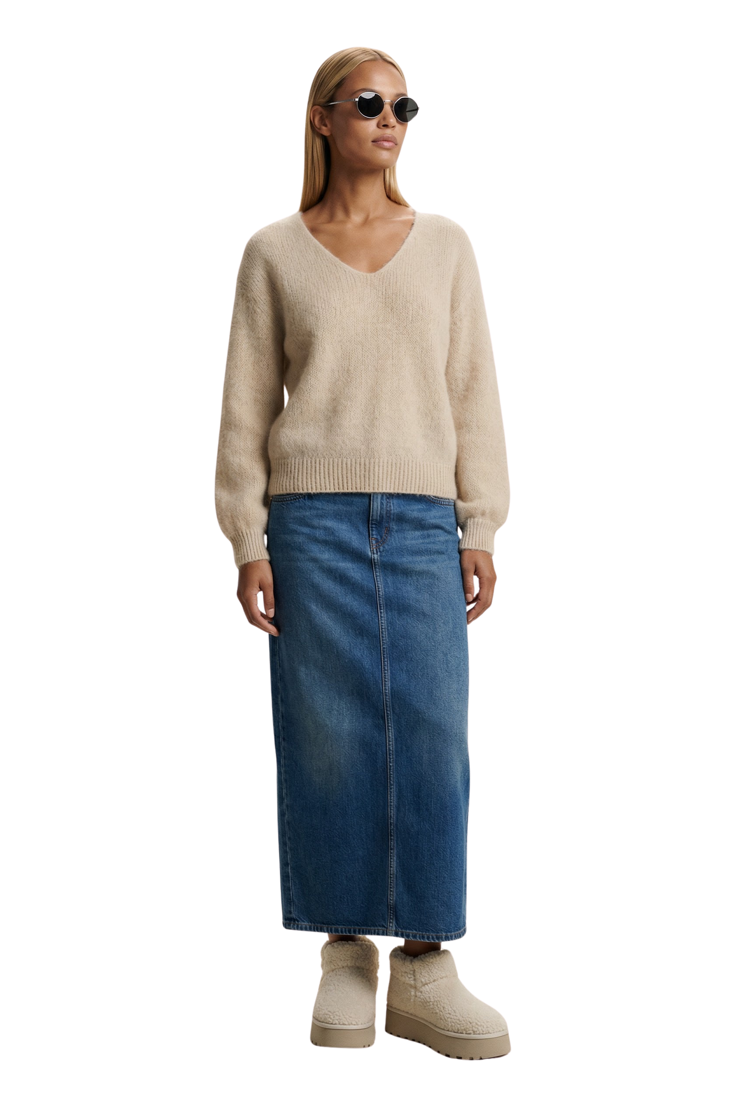 Milana LS Alpaca Pullover Beige