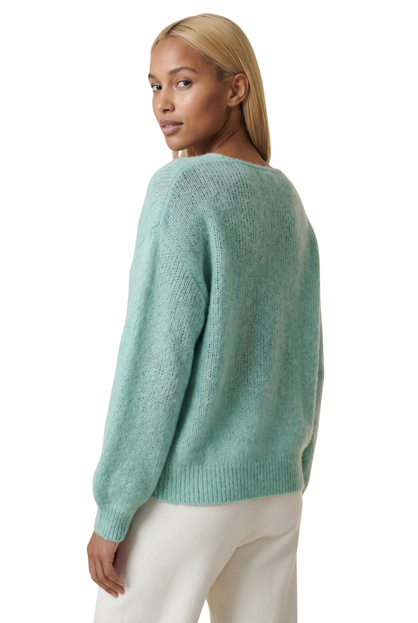 Milana LS Alpaca Pullover Seafoam Green
