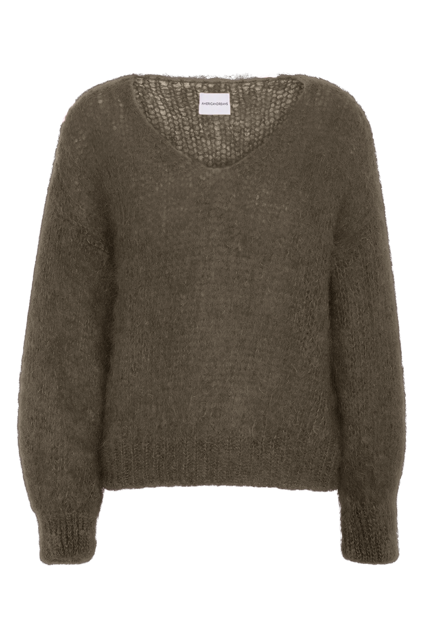 Milana LS Mohair Knit Dark Taupe