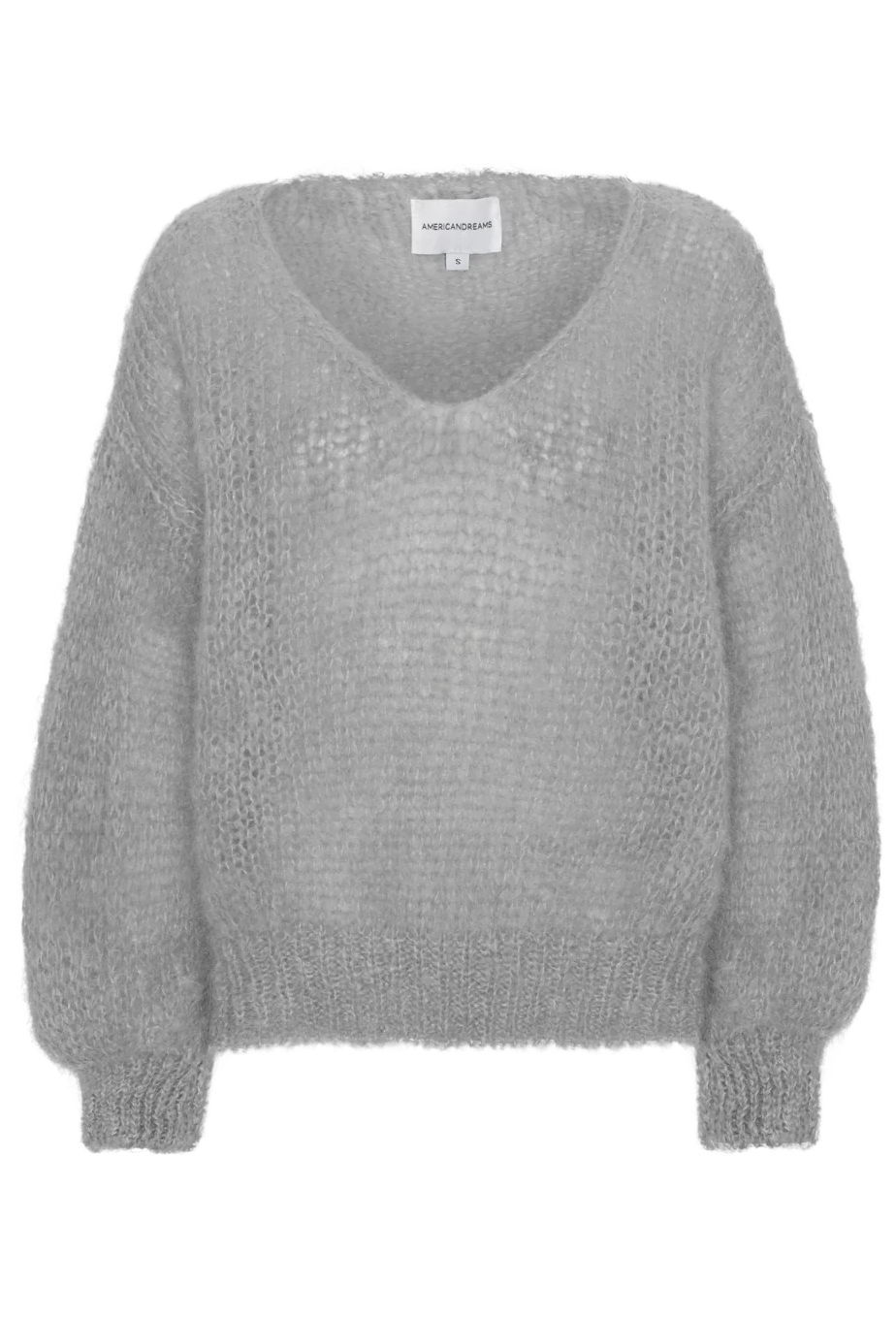 Milana LS Mohair Knit Light Grey