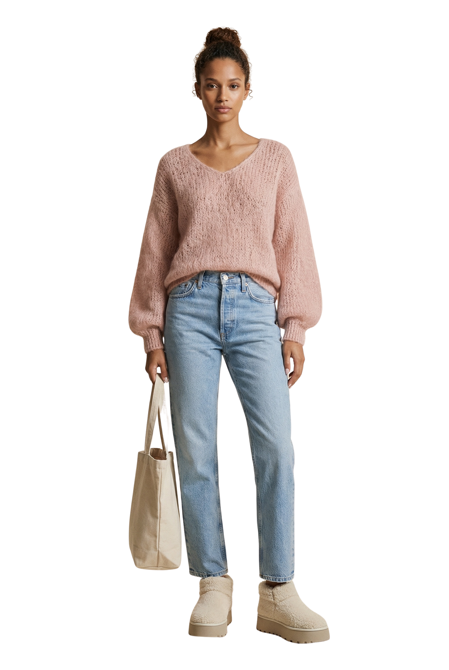 Milana LS Mohair Knit Light Pink