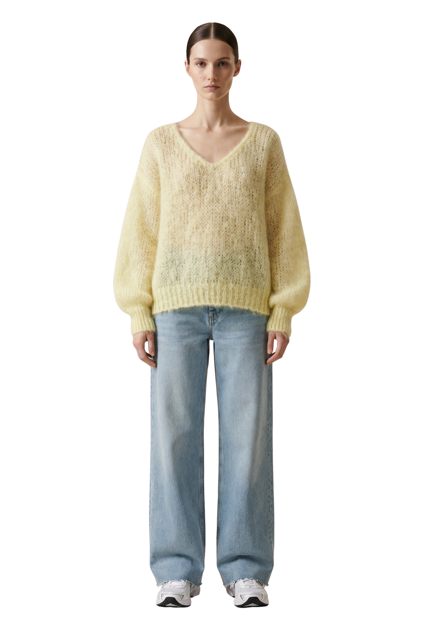 Milana LS Mohair Knit Light Yellow
