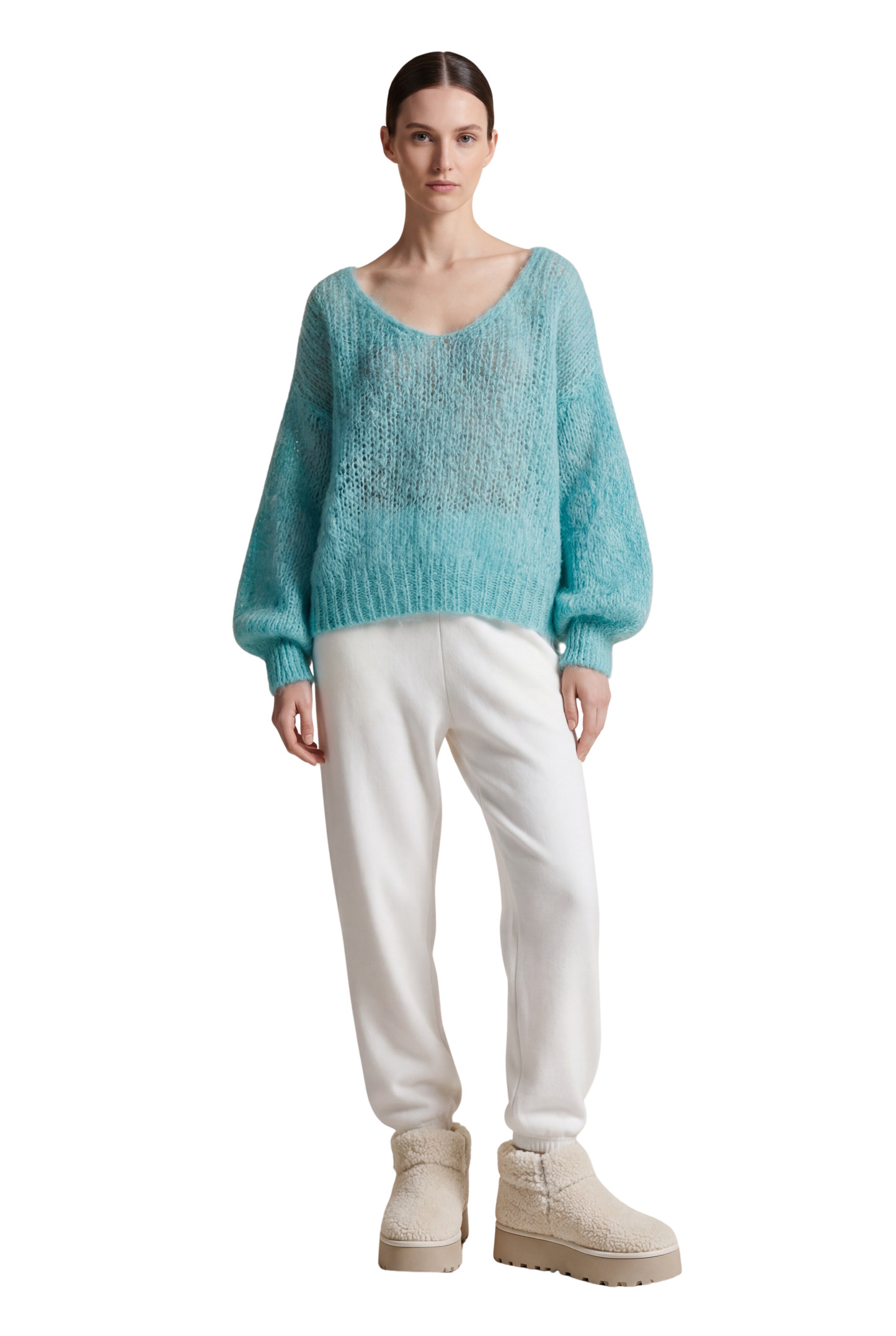 Milana LS Mohair Knit Seafoam Green