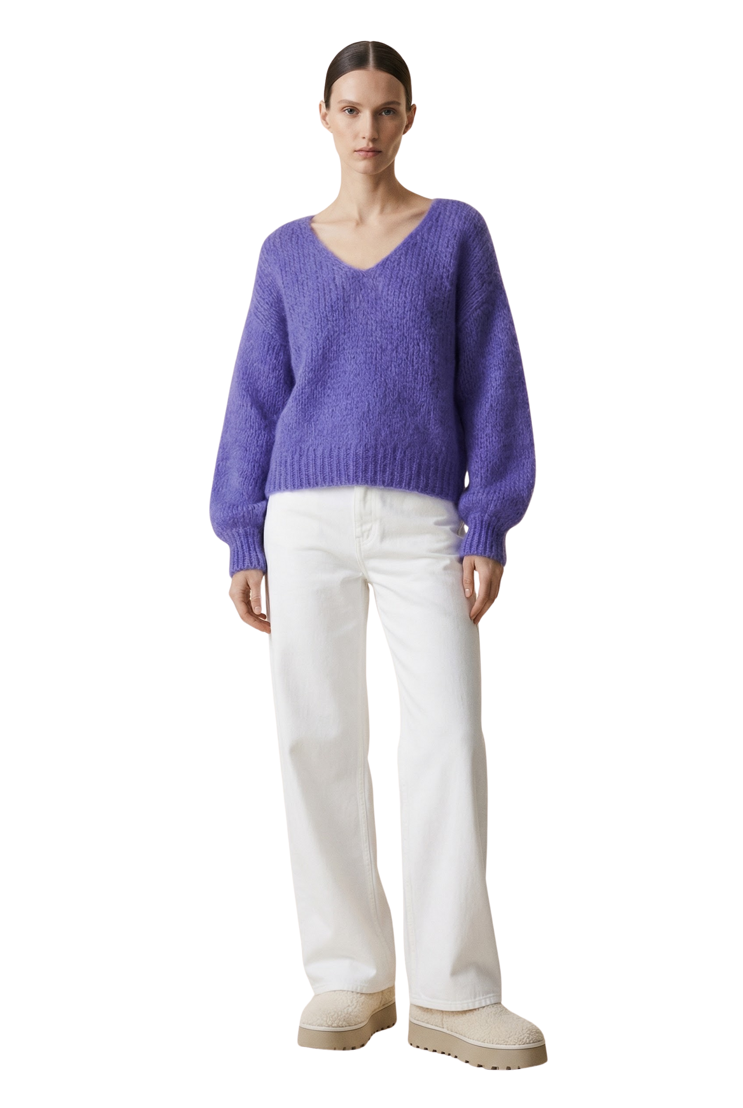 Milana LS Mohair Knit Violet