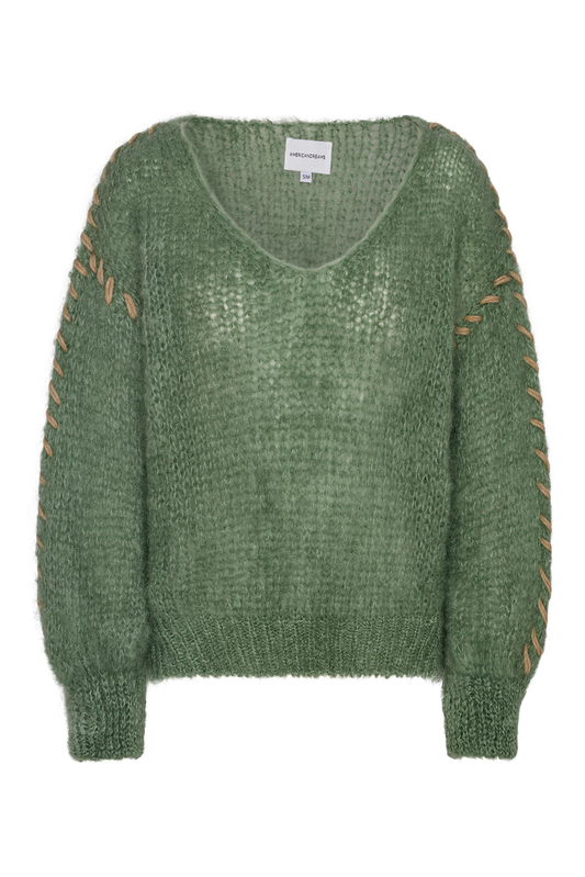 Milana LS Mohair Knit Dusty Green