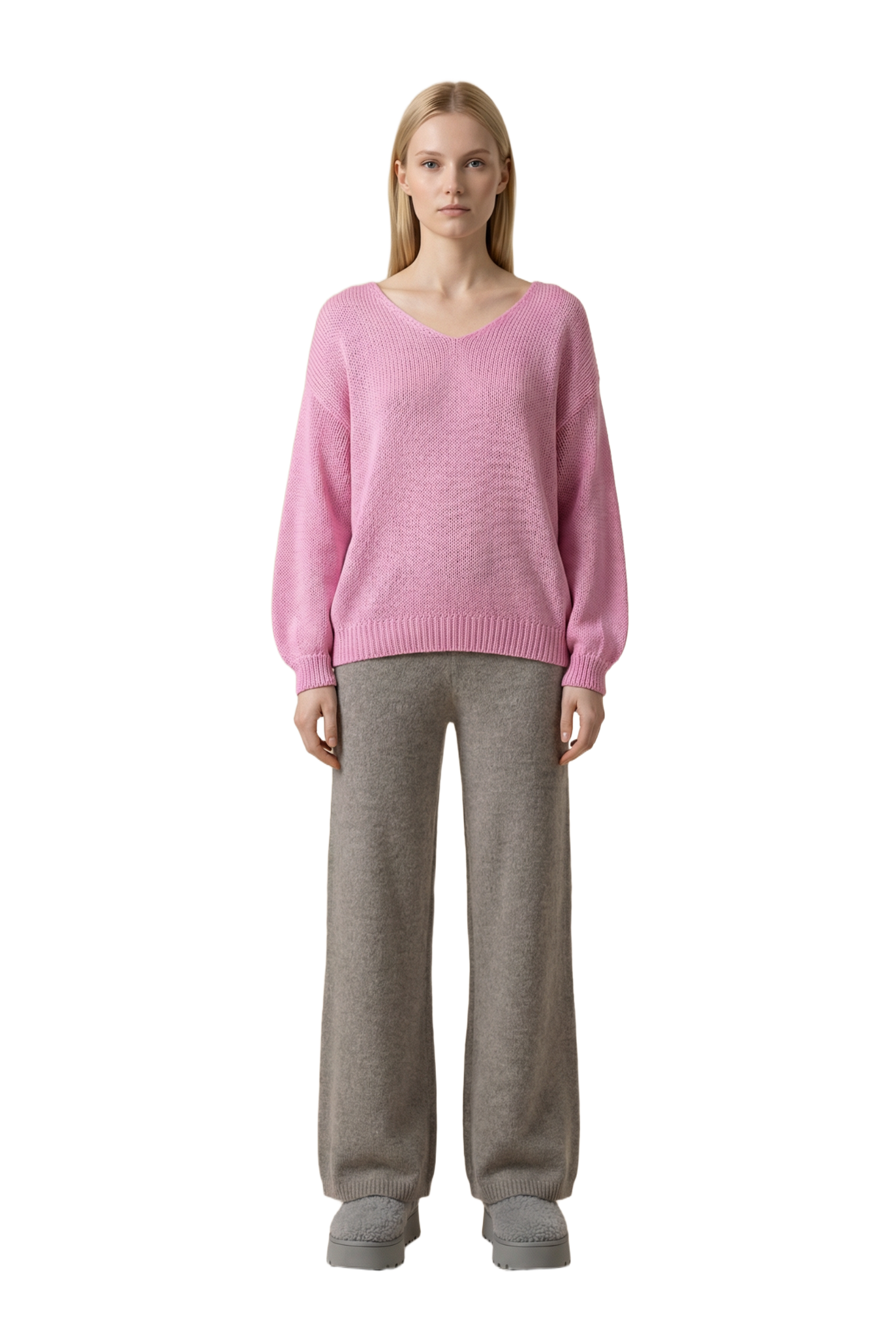 Milana LS Light Cotton Knit Soft Berry