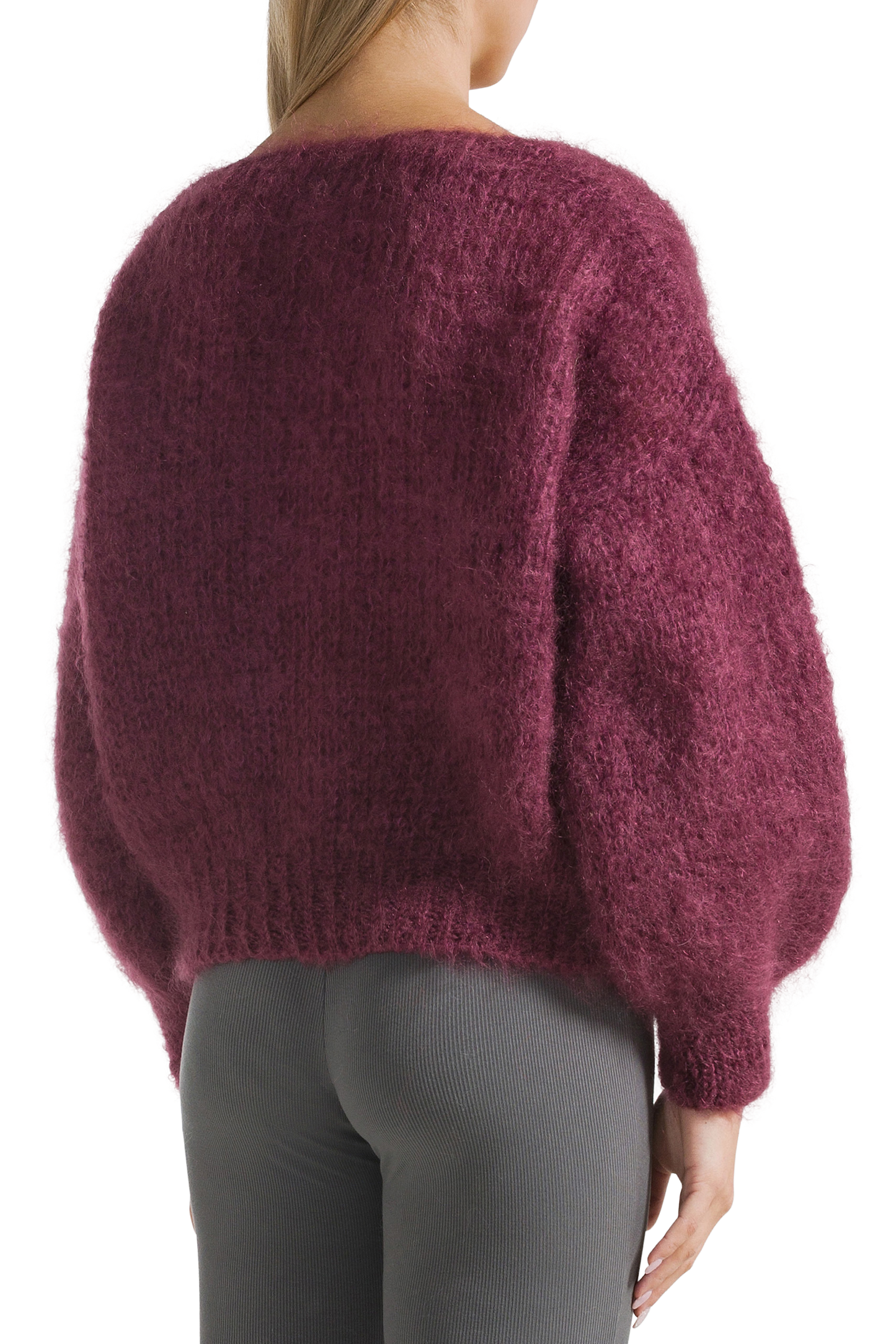 Milana LS Mohair Knit Bordeaux