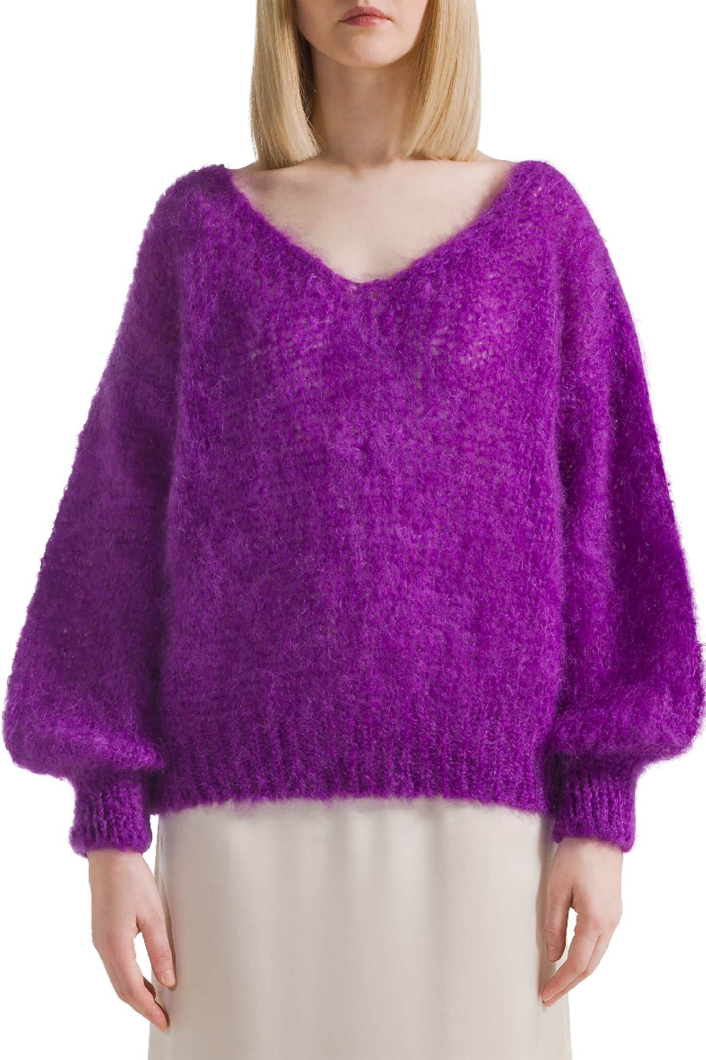 Milana LS Mohair Knit Deep Purple