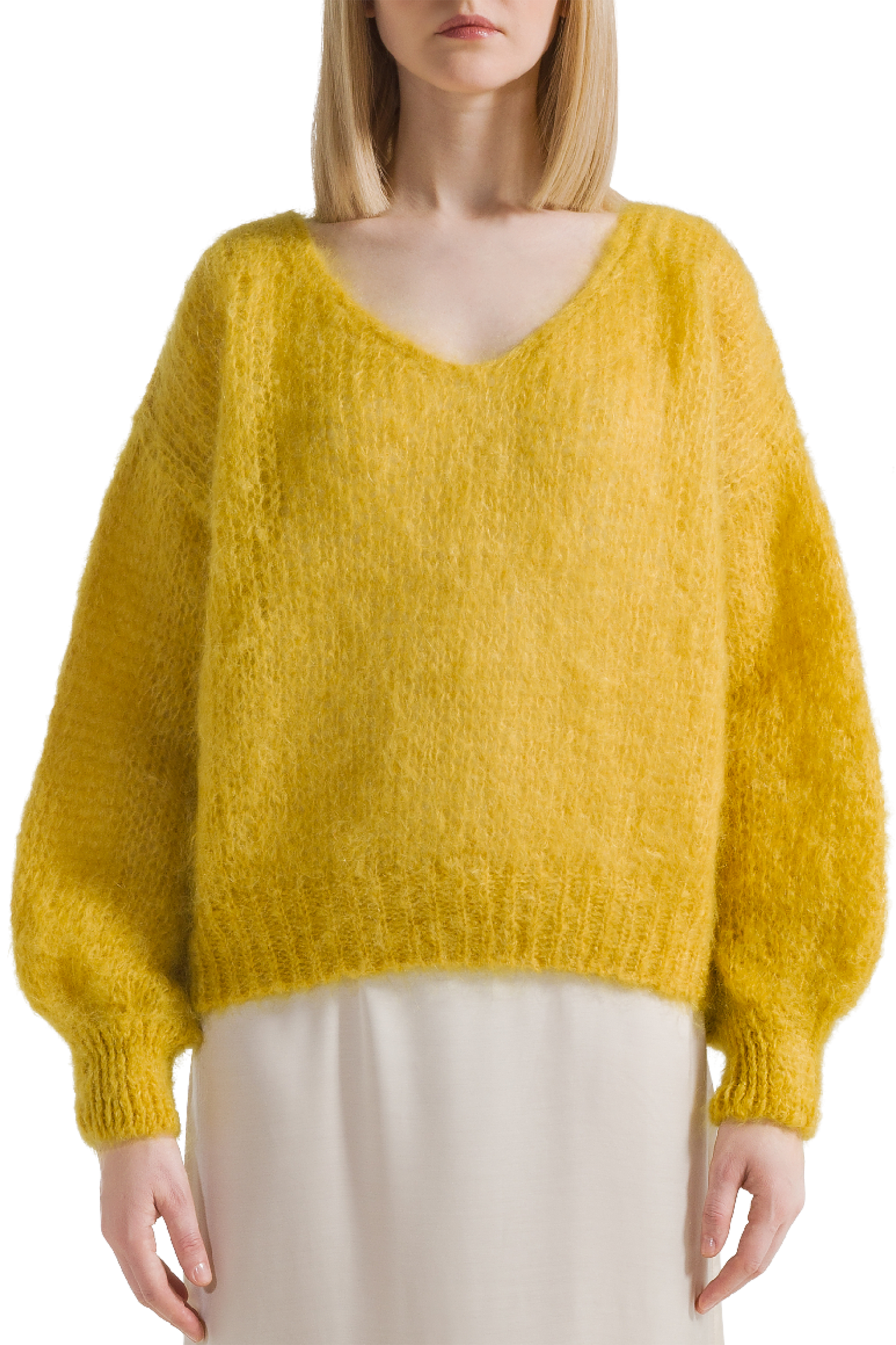 Milana LS Mohair Knit Mustard