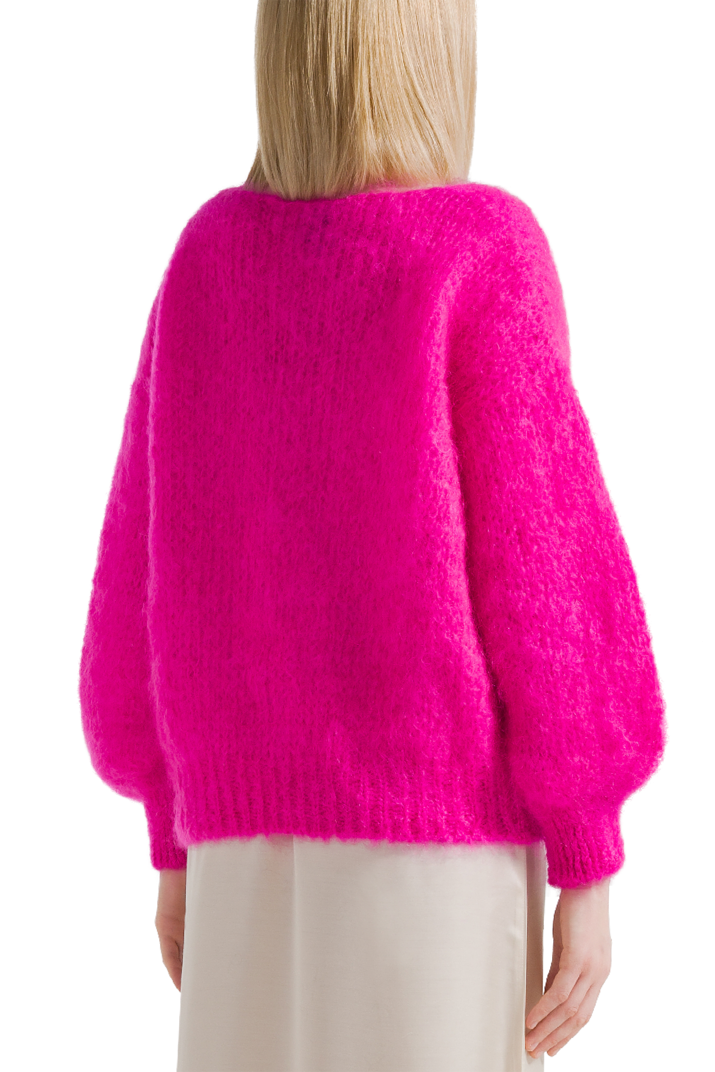 Milana LS Mohair Knit Neon Pink