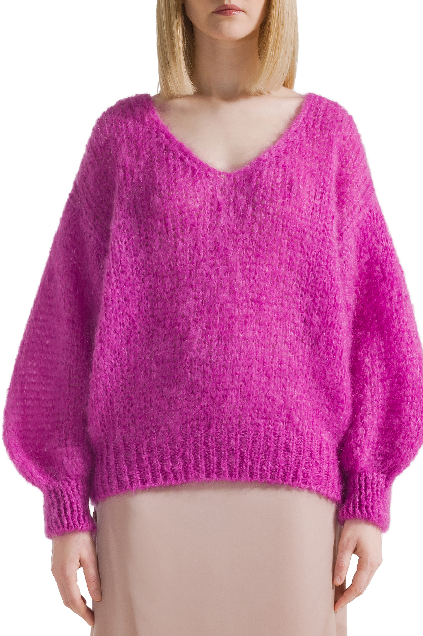 Milana LS Mohair Knit Pearly Purple