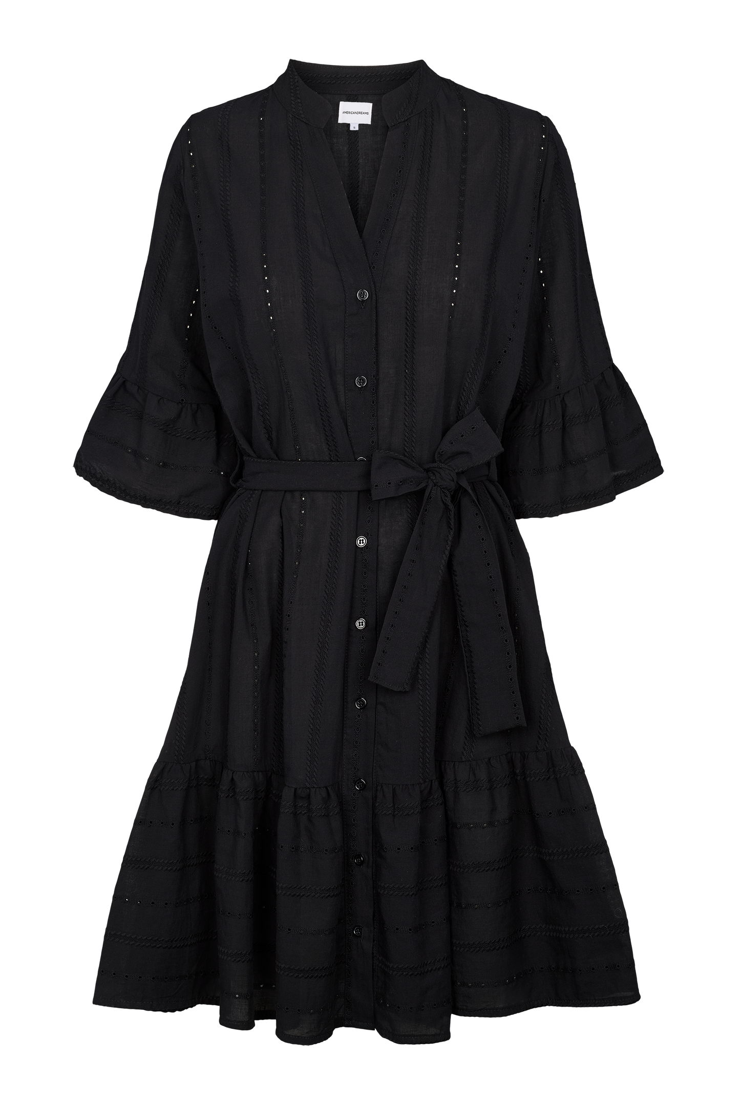 Mona Cotton Black Dress