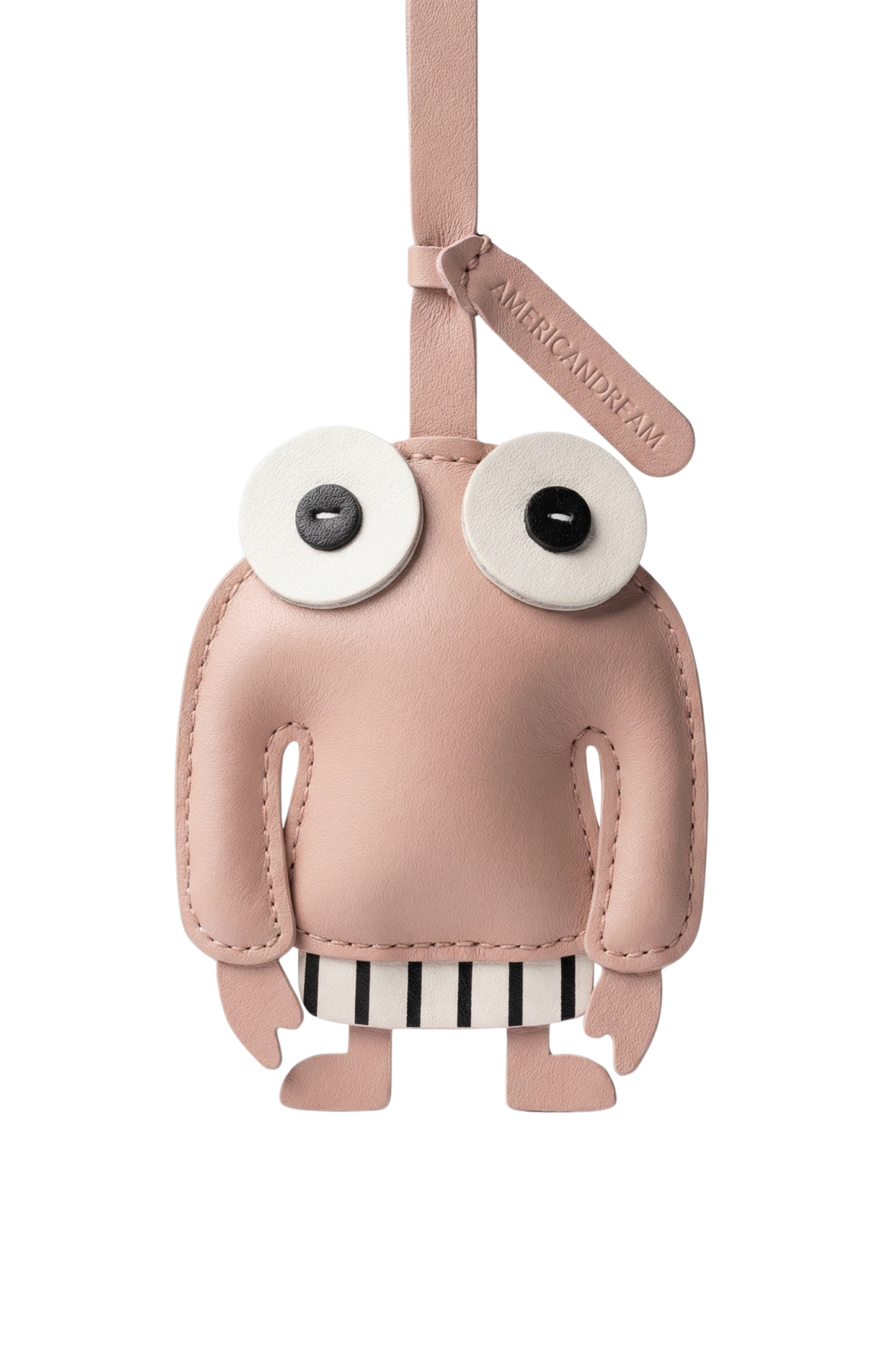 Mr Pullover Leather Bag Charm Light Pink