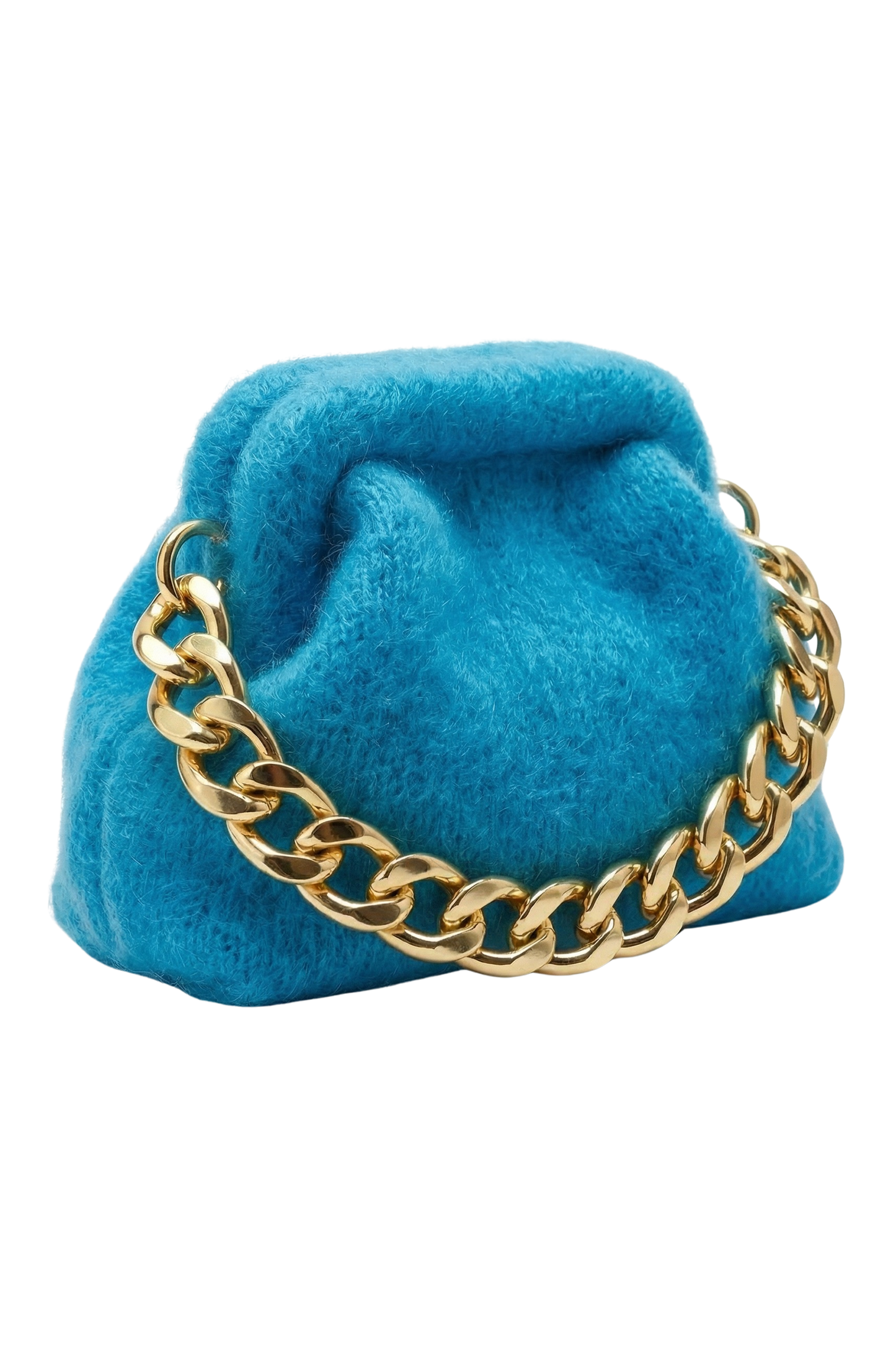 Paloma Cloud Mohair Clutch Aqua