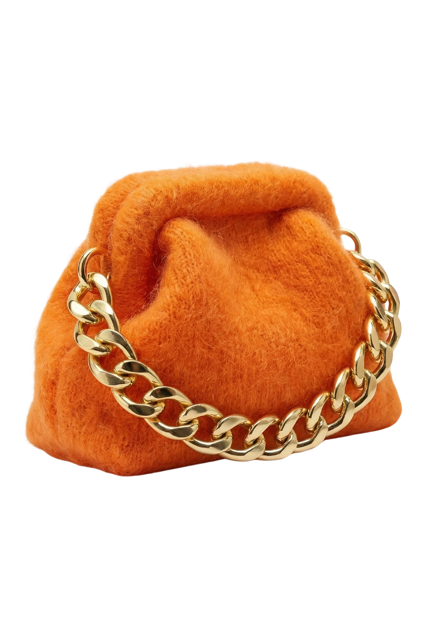 Paloma Cloud Mohair Clutch Burnt Orange