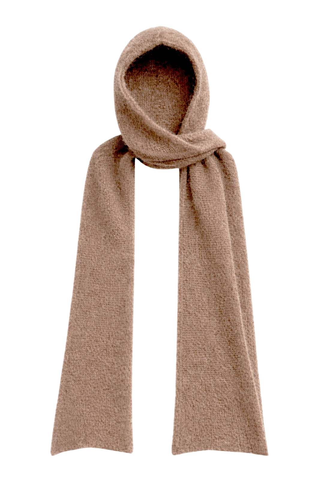 Penn Hooded Alpaca Scarf Medium Brown