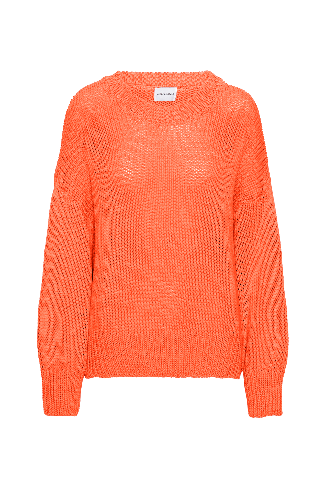 Pepper Round Neck Cotton Pullover Burnt Orange