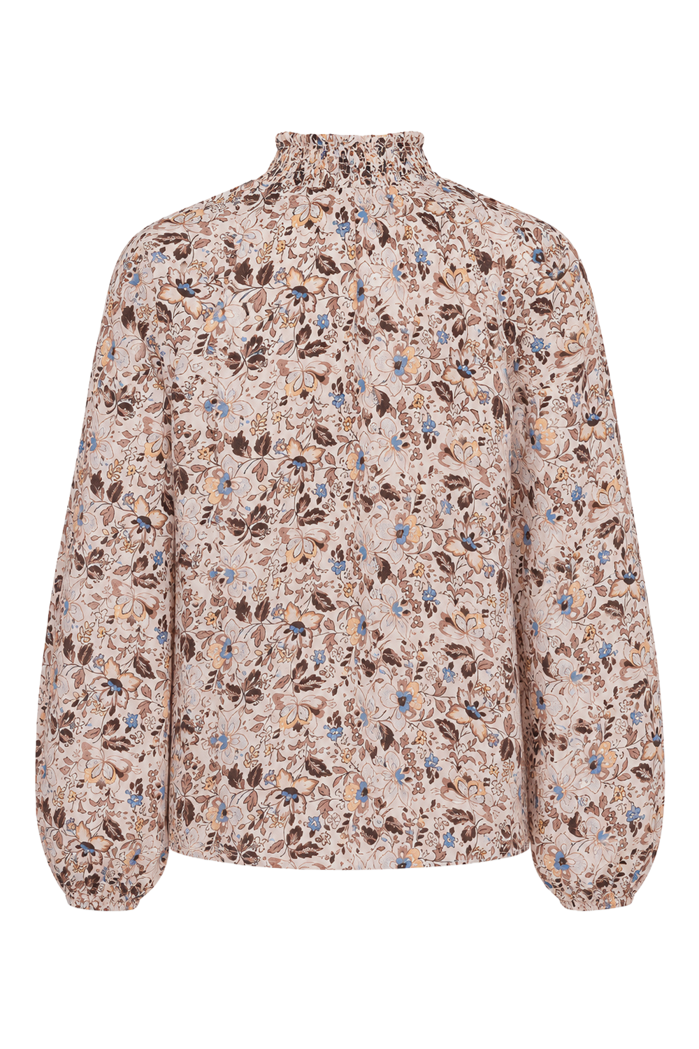 Perla Cotton Shirt Sand Multi Small Flower