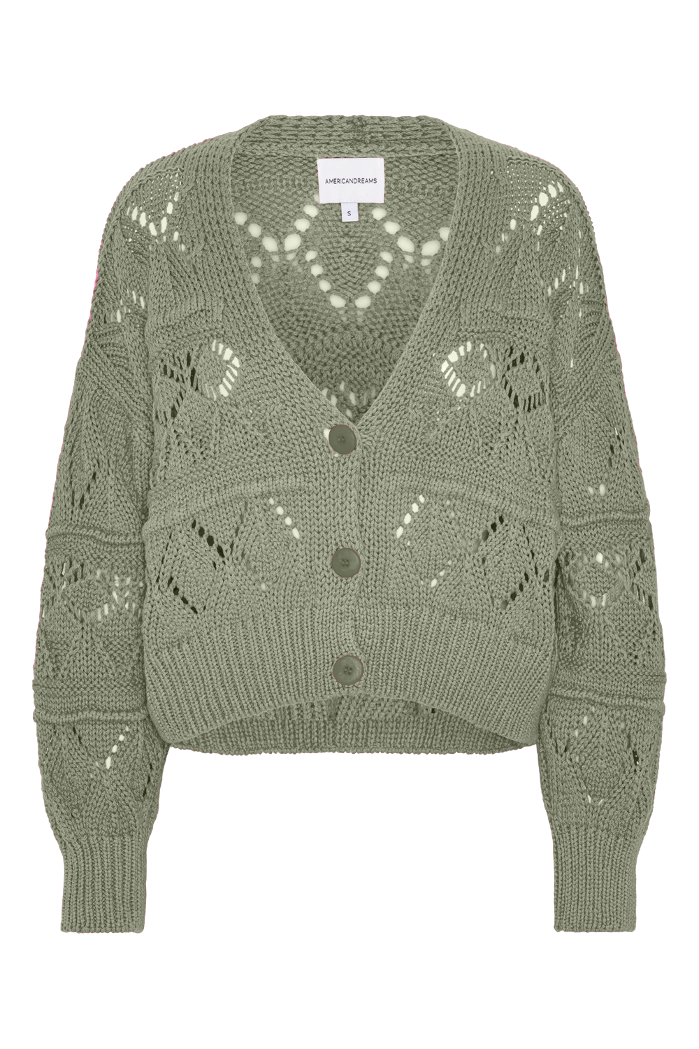 Riley Cotton Cardigan Dusty Green