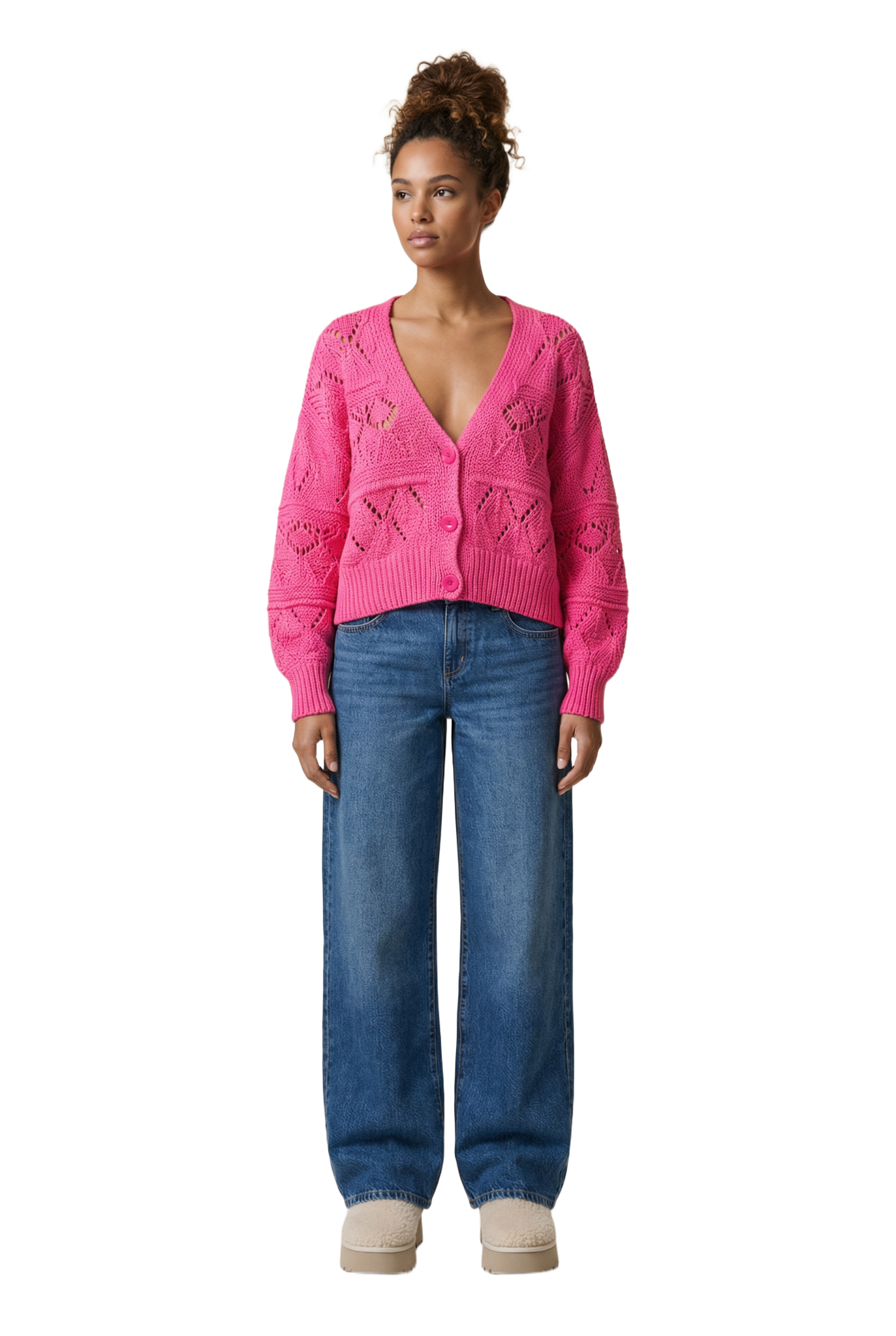 Riley Cotton Cardigan Pink