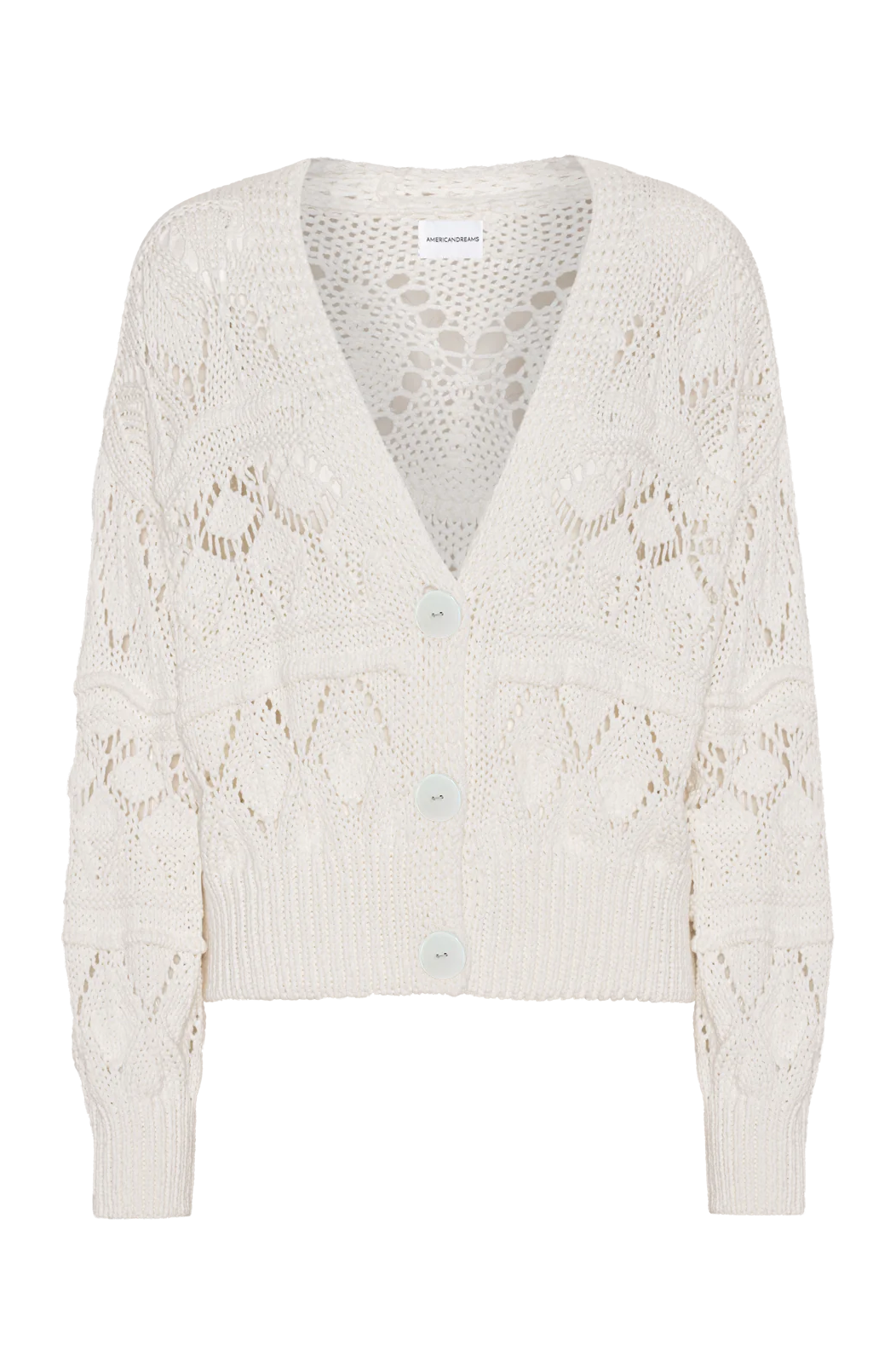 Riley Cotton Cardigan White