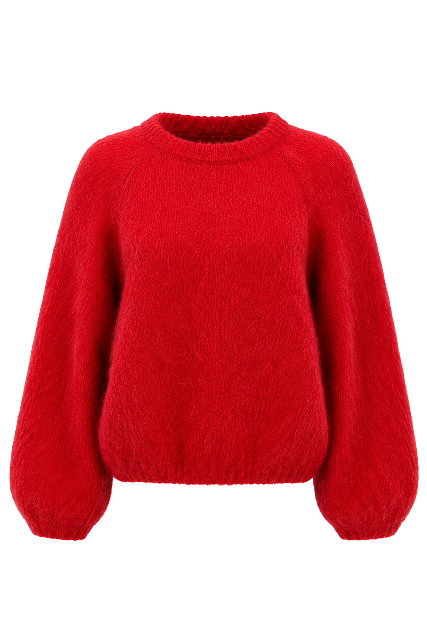 Rosie Mohair Knit Pullover Lipstick Red