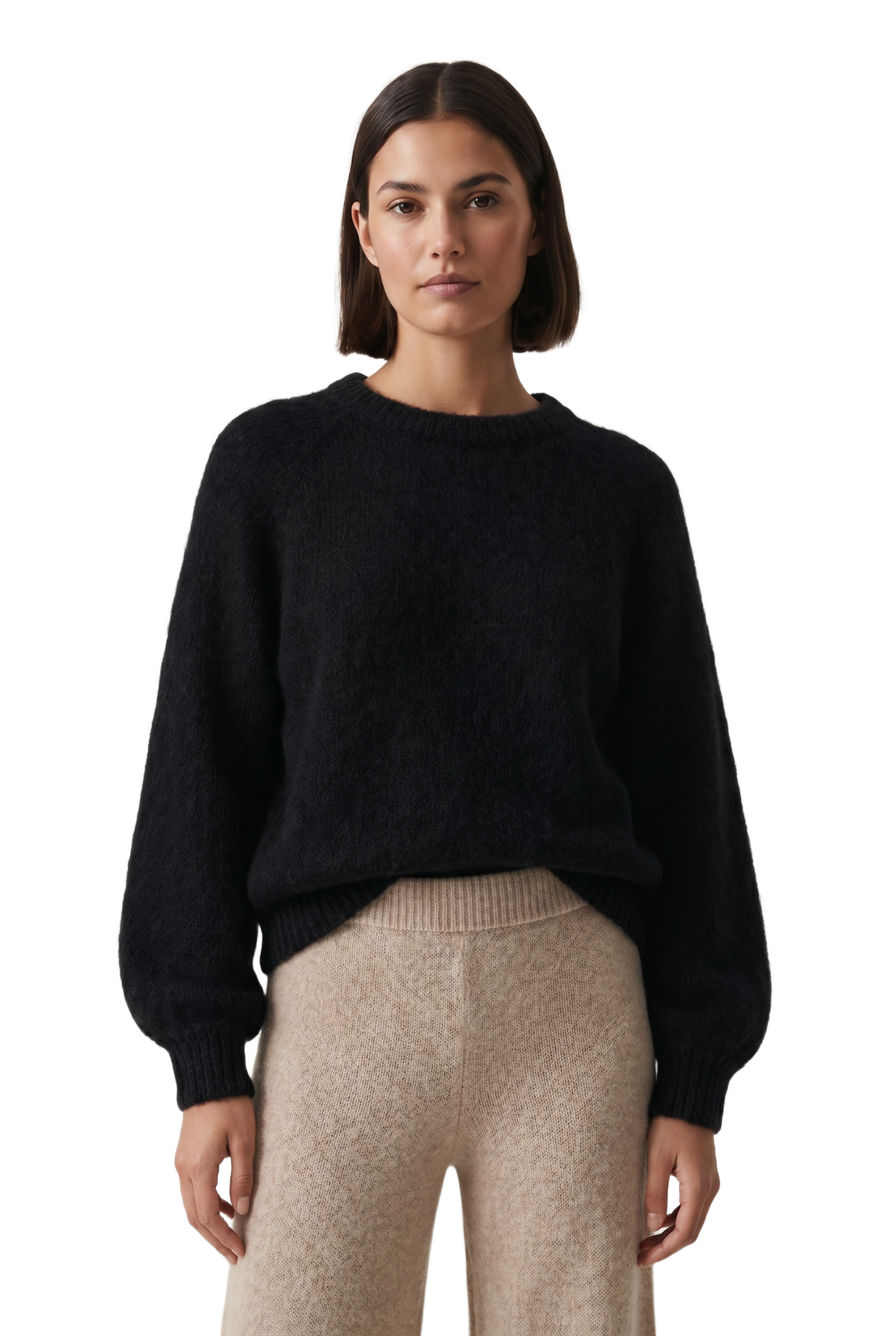 Rosie Mohair Knit Pullover Black