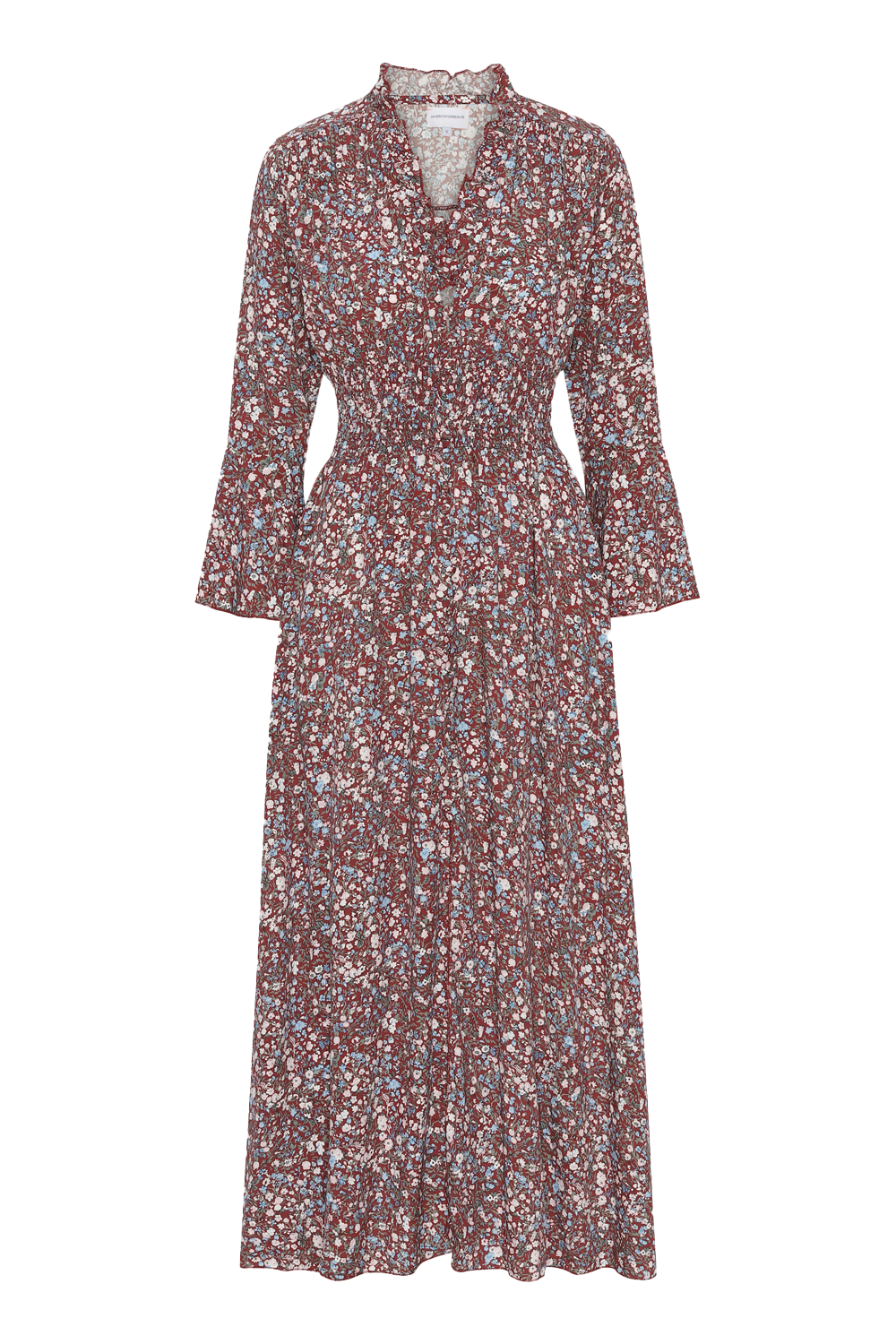 Sally Long Dress Bordeaux Flower
