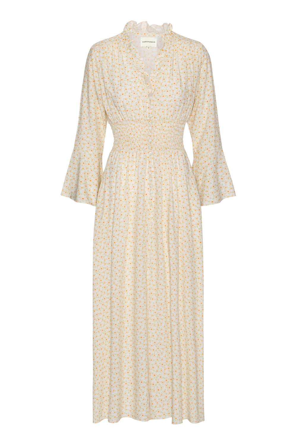 Sally Long Dress Cream Flower