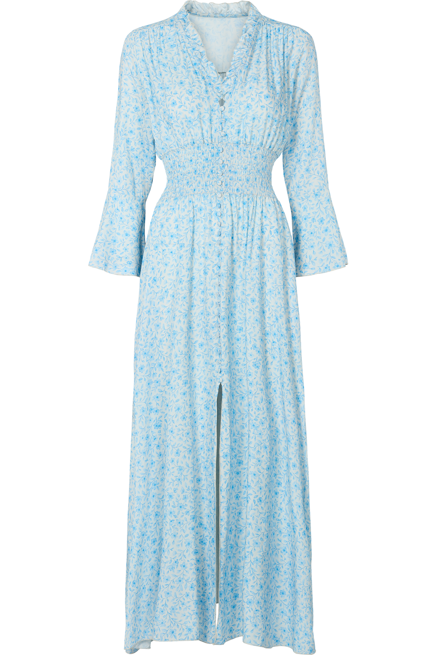 Sally Long Dress Light Blue Flower