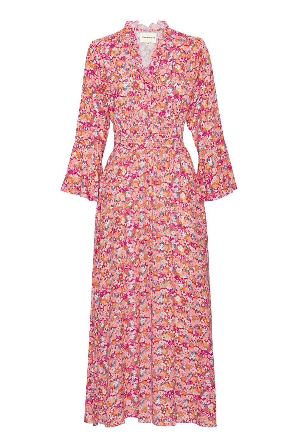 Sally Long Dress Red Flower