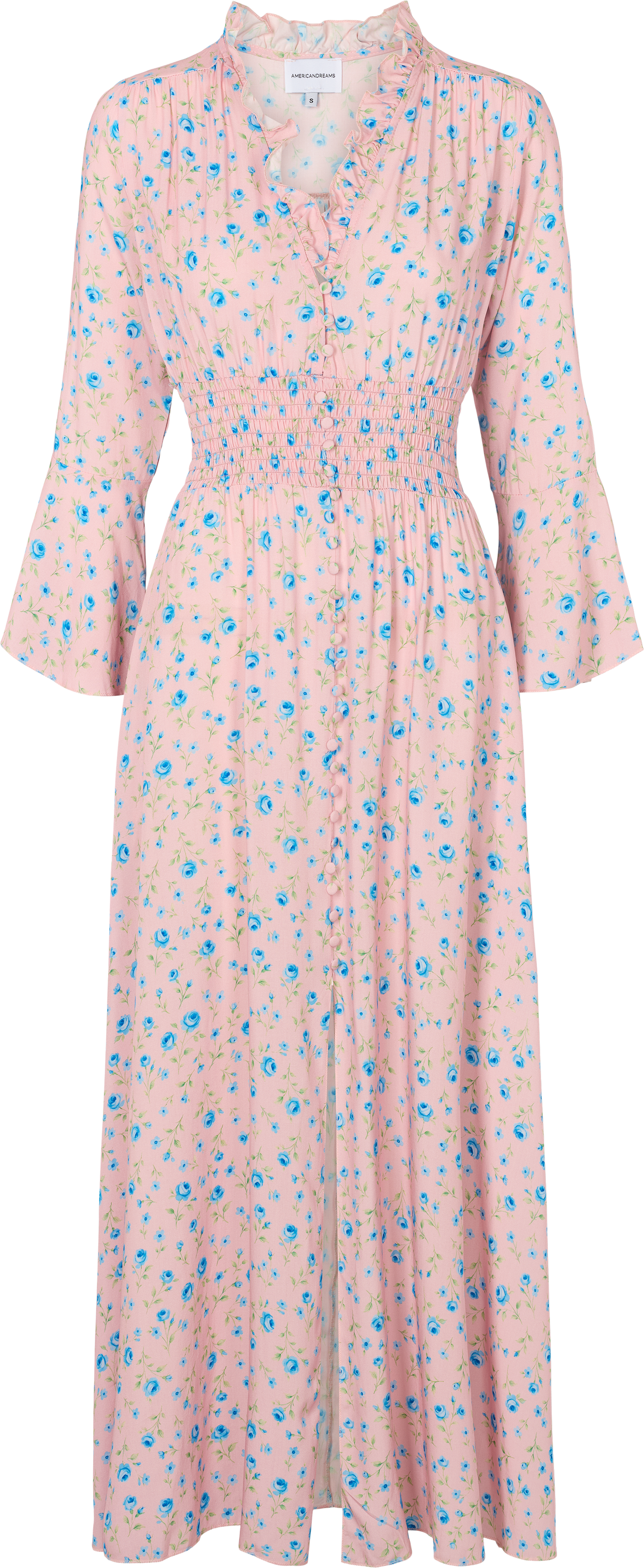 Sally Long Dress Soft Berry Flower