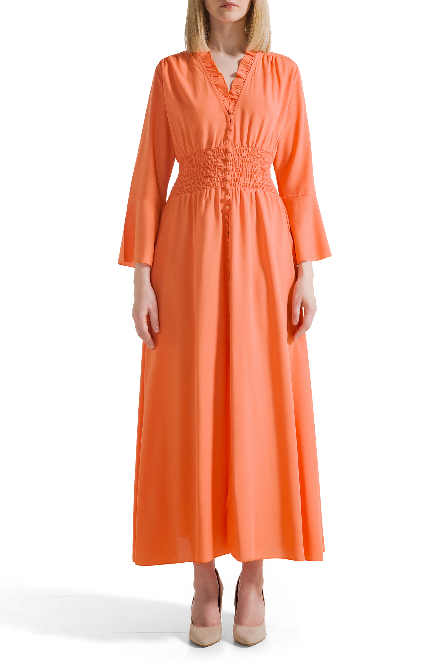 Sally Long Dress Burnt Orange