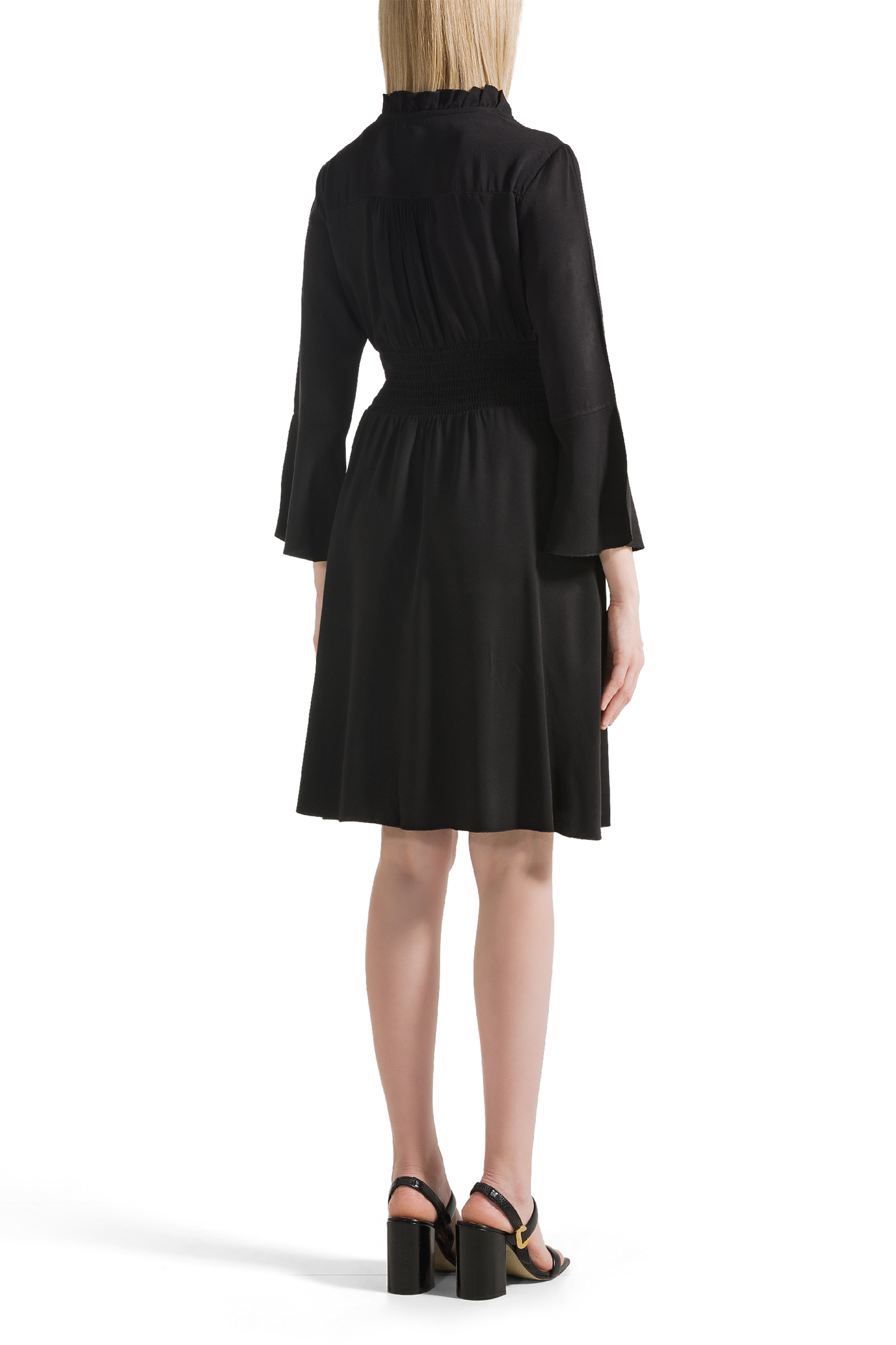 Sally Short Dress Black Solid
