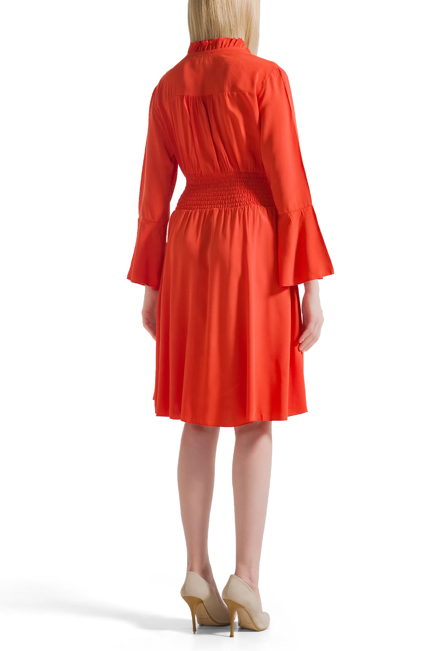 Sally Short Dress Bright Red Solid
