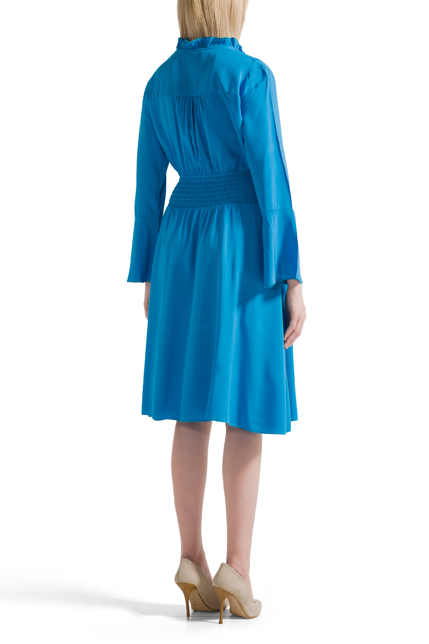 Sally Short Dress Sky Blue Solid