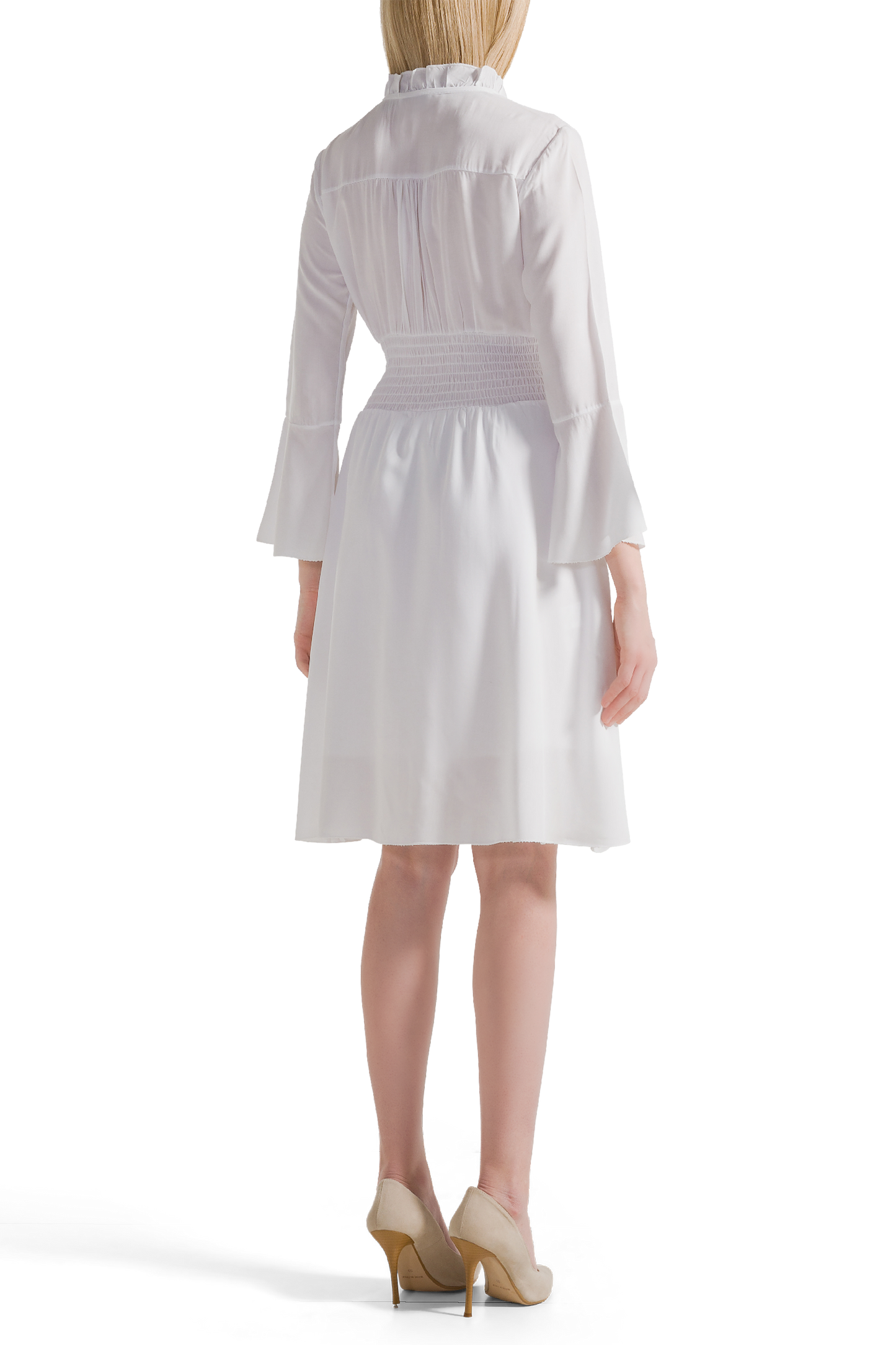 Sally Short Dress Solid White
